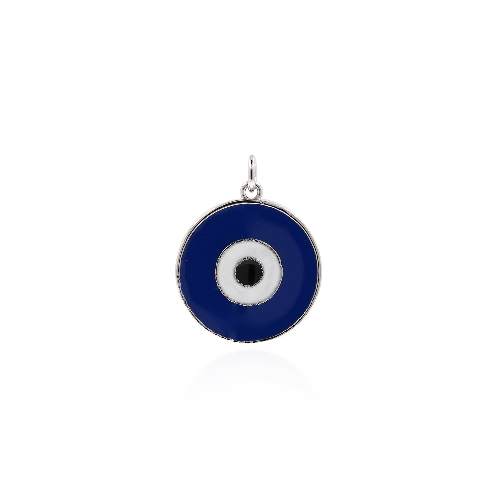 18K Gold Filled Evil Eye Pendant,Enamel Evil Eye Charm Earrings Necklace for DIY Jewelry Making Supply