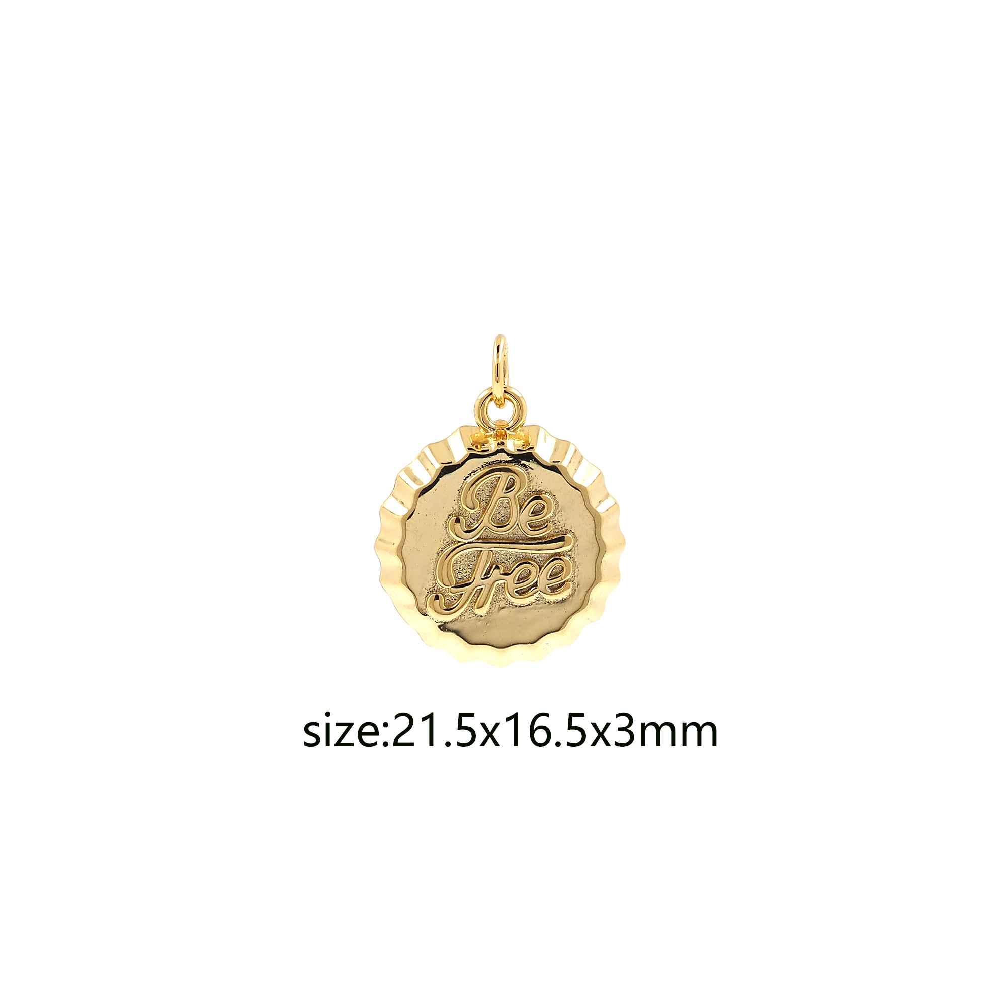 18K Gold Filled Bottle Cap Pendant,Dainty Bottle Cap Charm Earrings Necklace for DIY Jewelry Making Supply