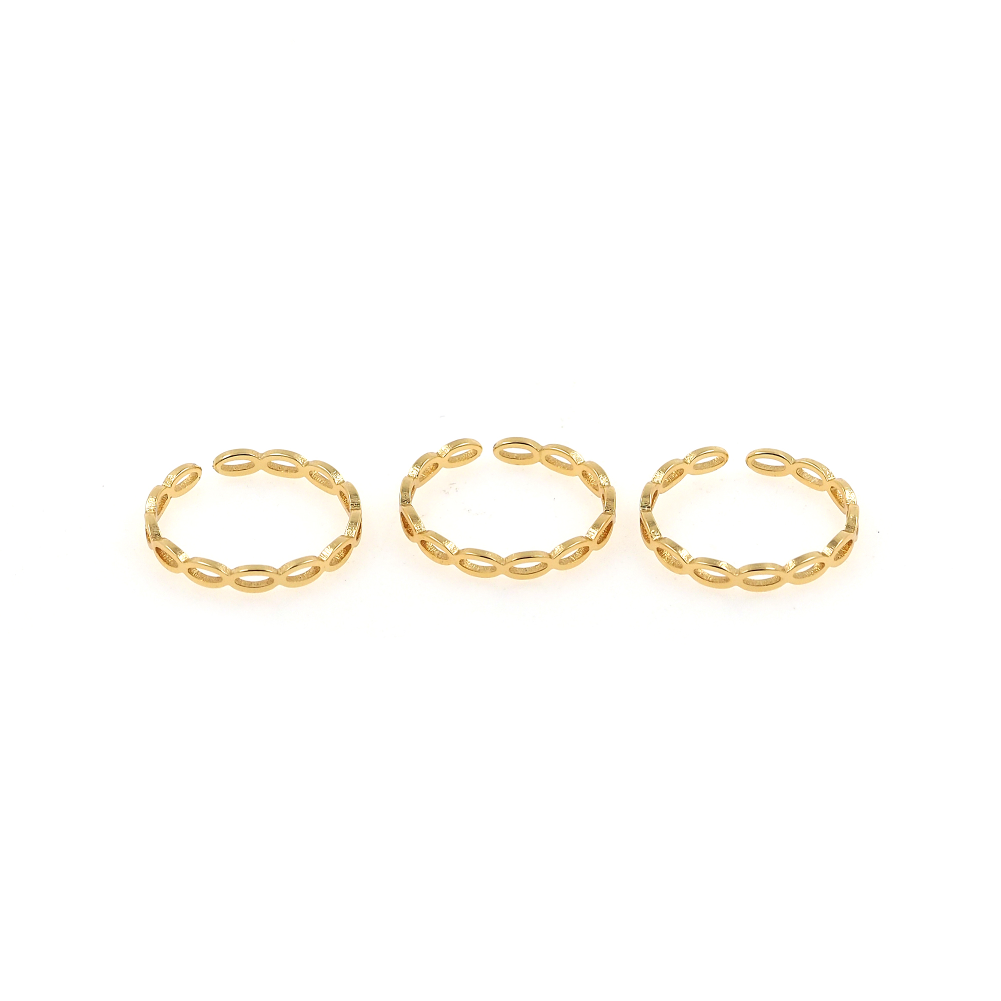 18K Gold Filled Chain Rings,Thin Rings,Stackable Ring,Adjustable Ring,Dainty Ring,Open Ring