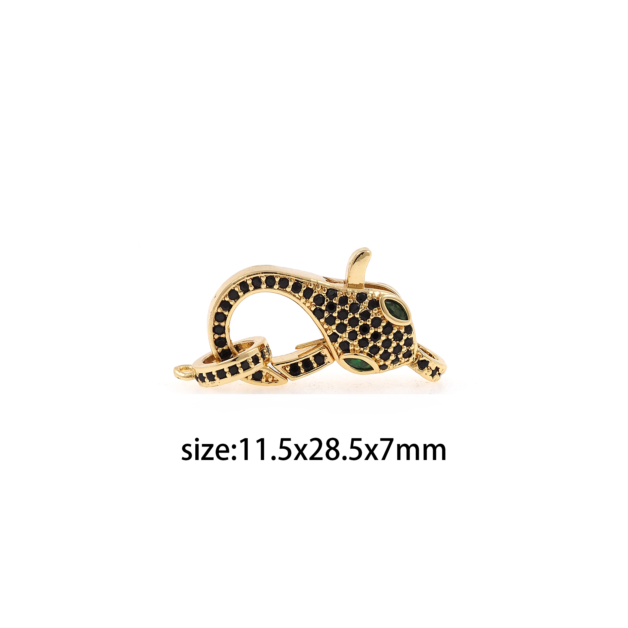 18K Gold Filled Snake Lobster Clasp,Carabiner Clasp Lock,Spring Buckle for DIY Jewelry Necklace Bracelet