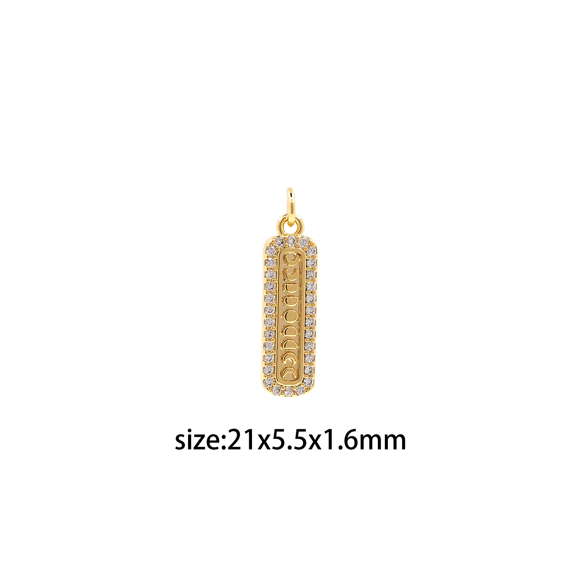 18K Gold Filled Solar Eclipse Pendant,CZ Micro Pave Solar Eclipse Charm Earrings Necklace for DIY Jewelry Making Supply