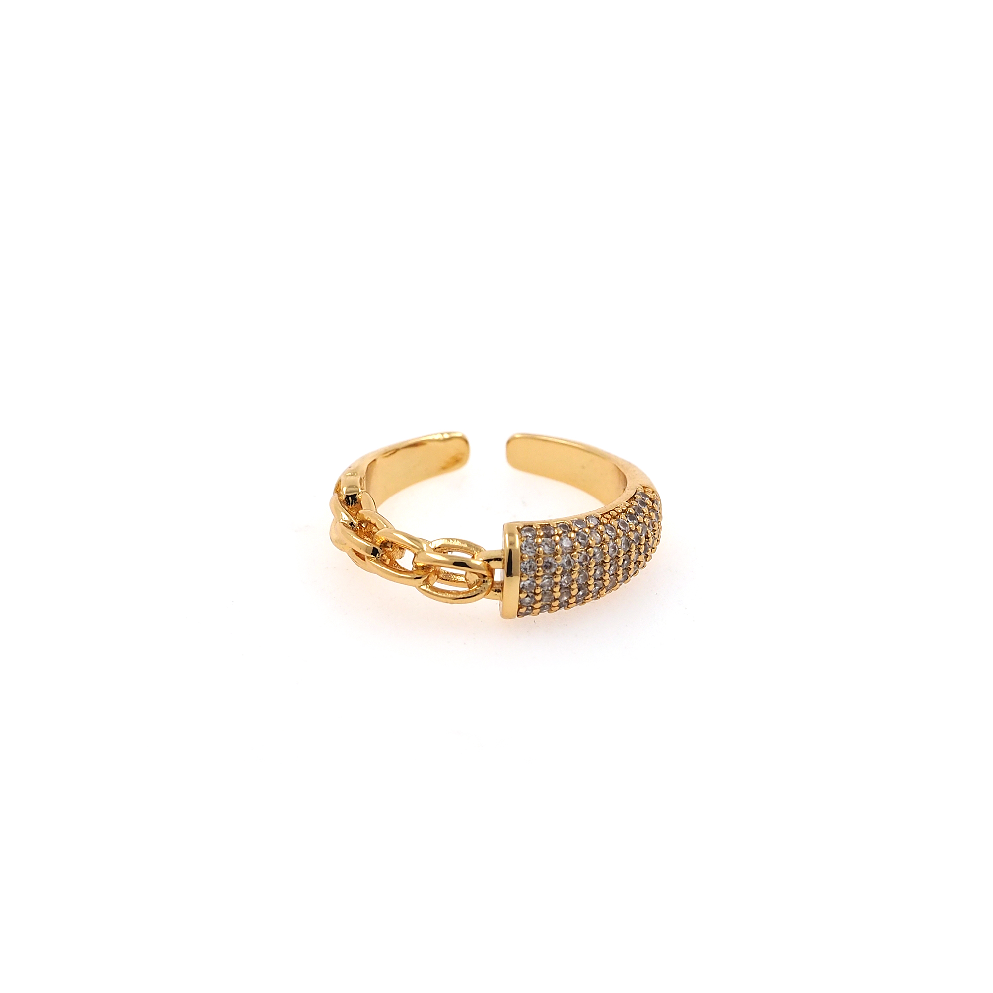 18K Gold Filled CZ Rings,Chain Ring,Stackable Ring,Adjustable Ring,Dainty Ring,Open Ring