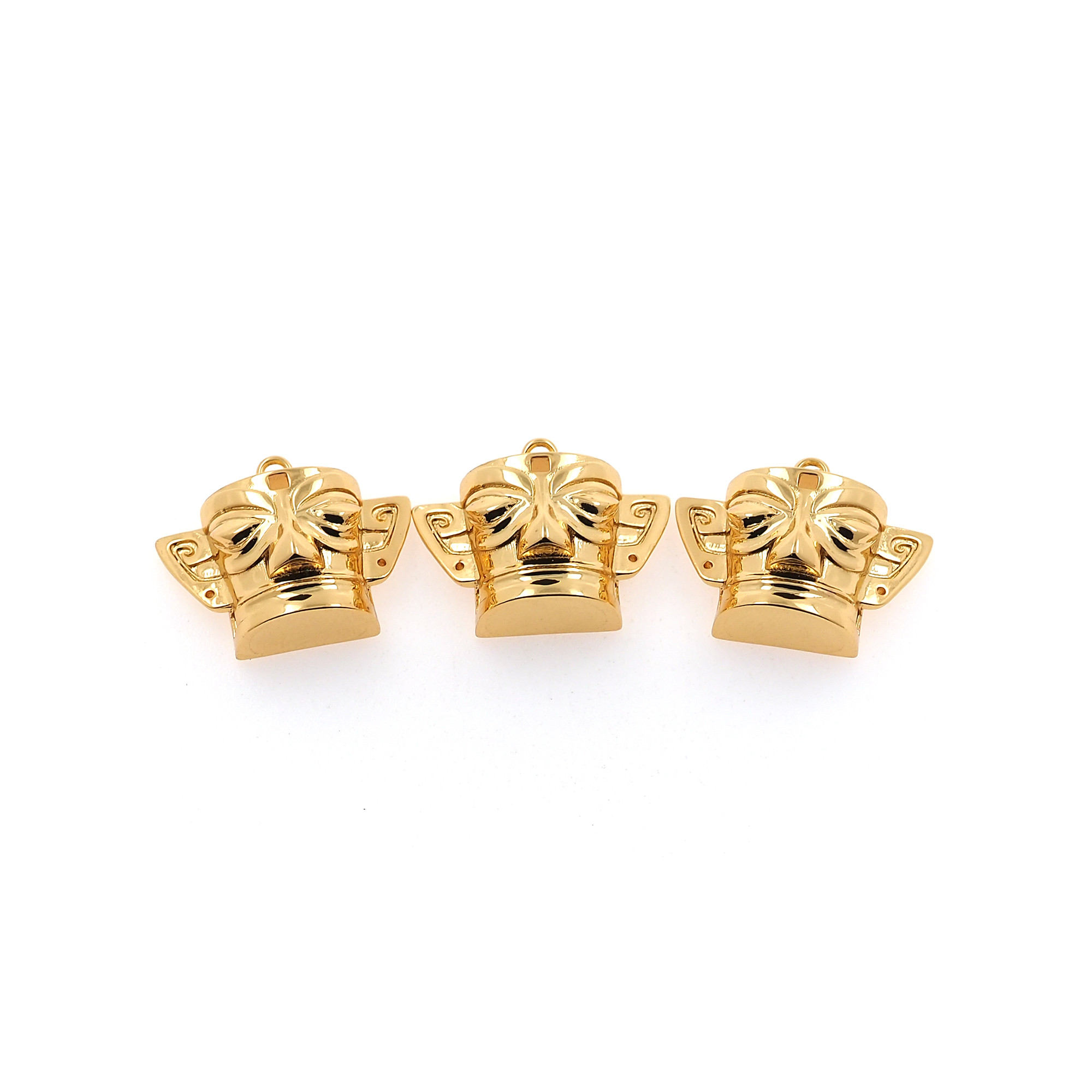 18K Gold Filled Mask Pendant,Dainty Mask Charm Earrings Necklace for DIY Jewelry Making Supply