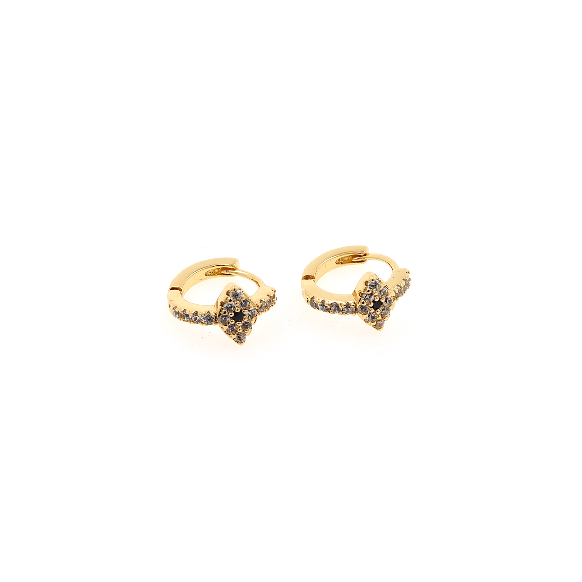 18K Gold Filled Evil Eye Earrings,Gold CZ Hoops,Dainty Evil Eye Hoops,Dainty Zirconia Earrings,Gold Hoops