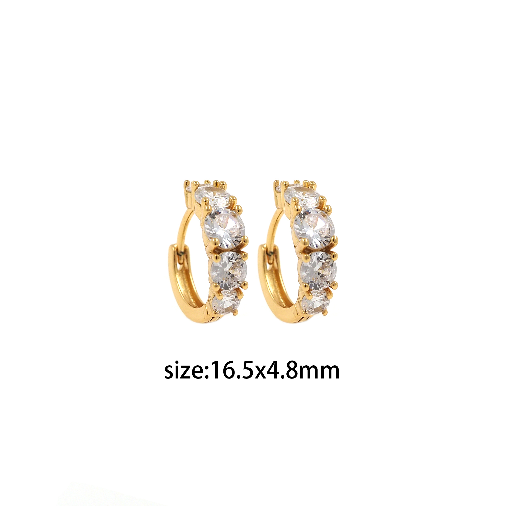 18K Gold Filled CZ Hoops Earrings,Gold Hoops,Dainty Hoops Huggie,Gold Huggies Hoop Earrings,Minimalist Earrings