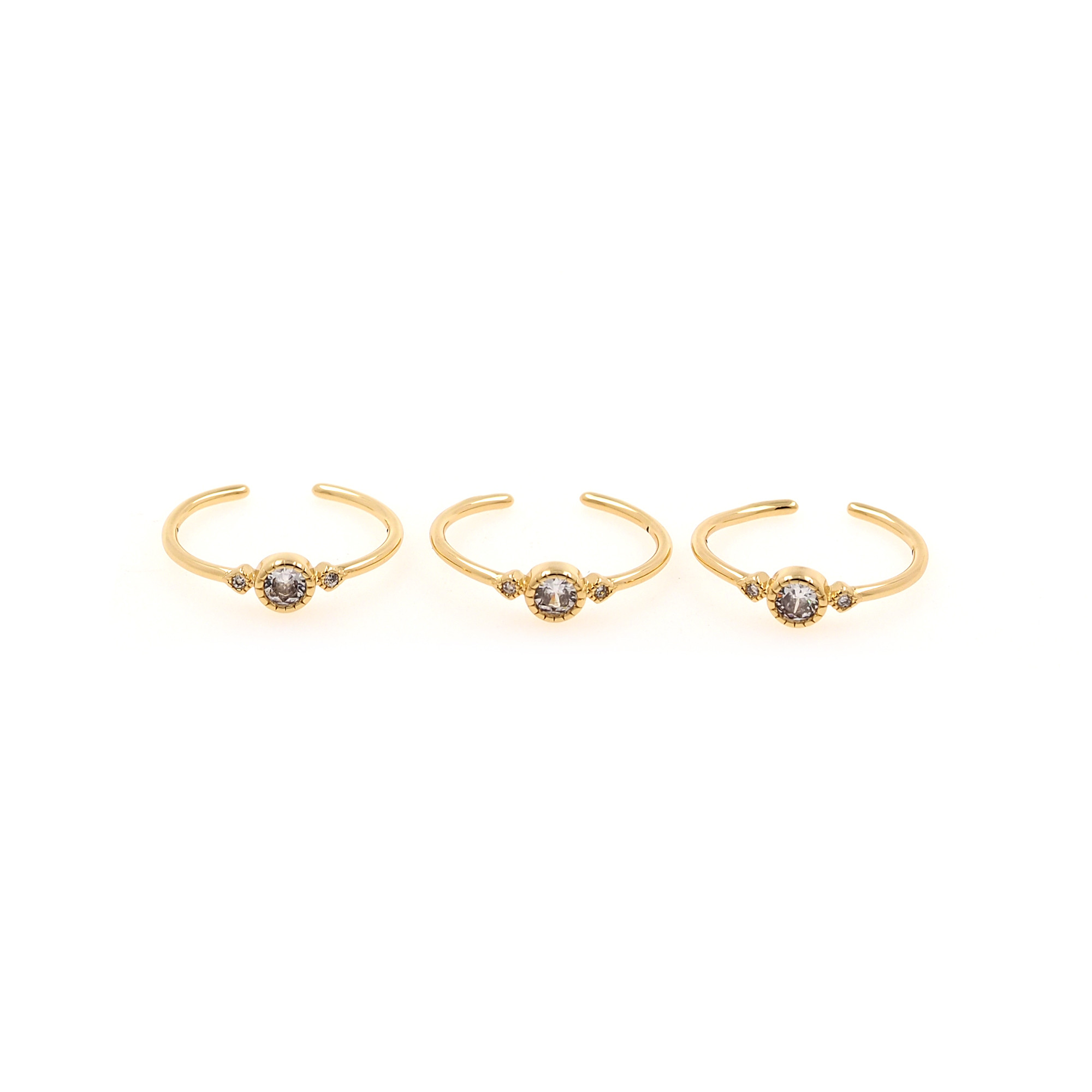 18K Gold Filled Minimalist Thin Ring,CZ Ring,Adjustable Ring,Dainty Ring,Open Ring