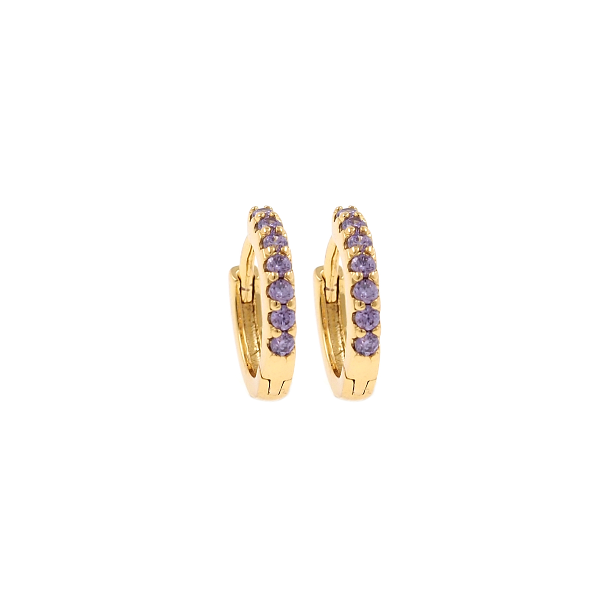 18K Gold Filled Minimalist Earrings,Gold CZ Hoops,Dainty Hoops Huggie,Dainty Zirconia Earrings,Gold Hoops
