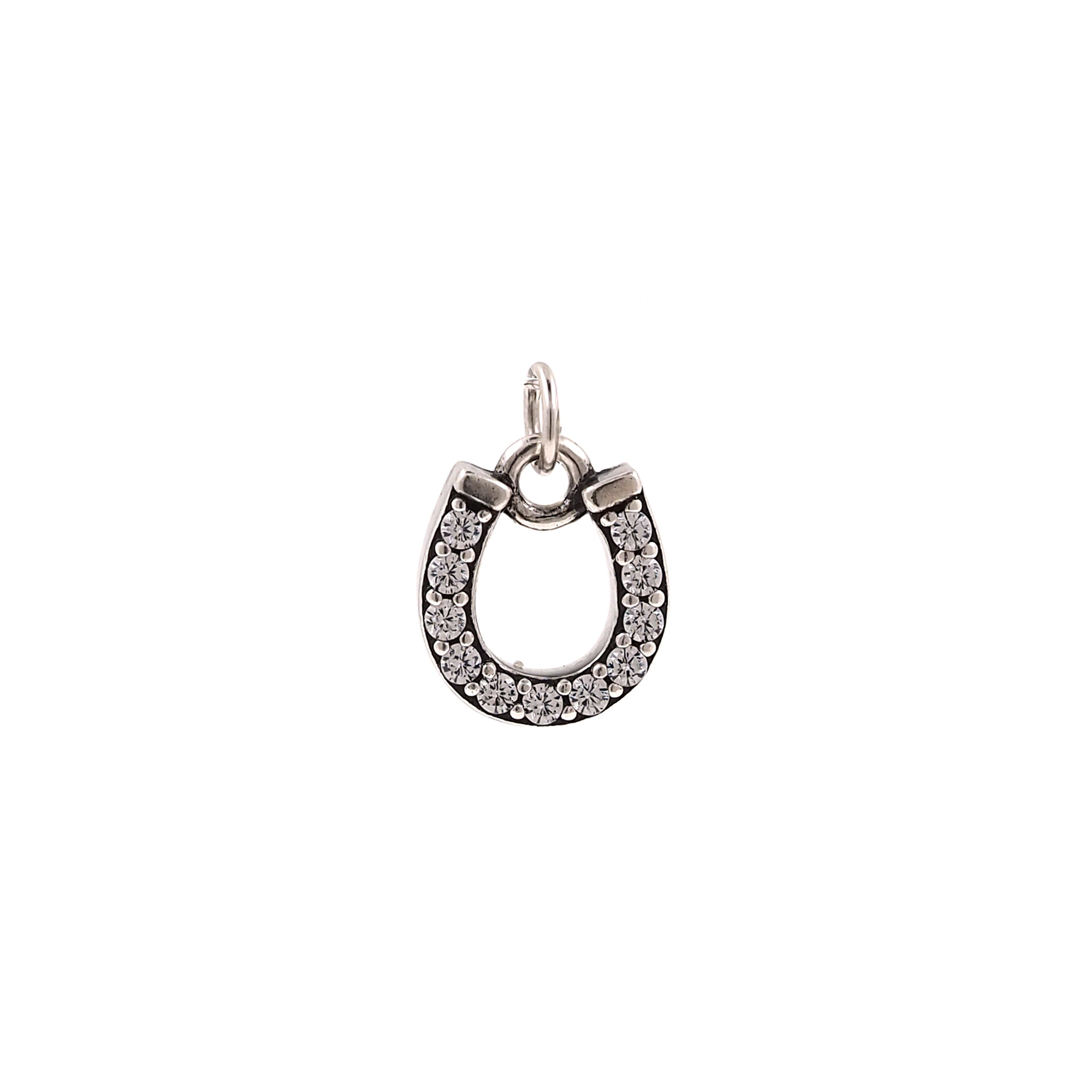 18K Gold Filled Horseshoe Pendant,CZ Micro Pave Horseshoe Charm Earrings Necklace for DIY Jewelry Making Supply