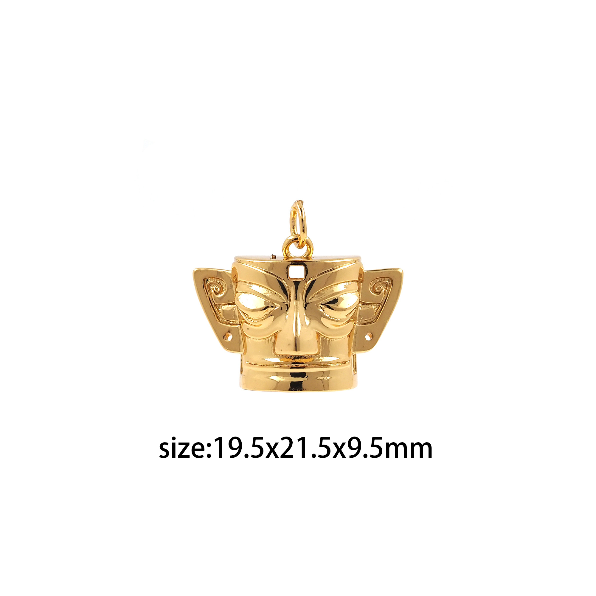 18K Gold Filled Mask Pendant,Dainty Mask Charm Earrings Necklace for DIY Jewelry Making Supply