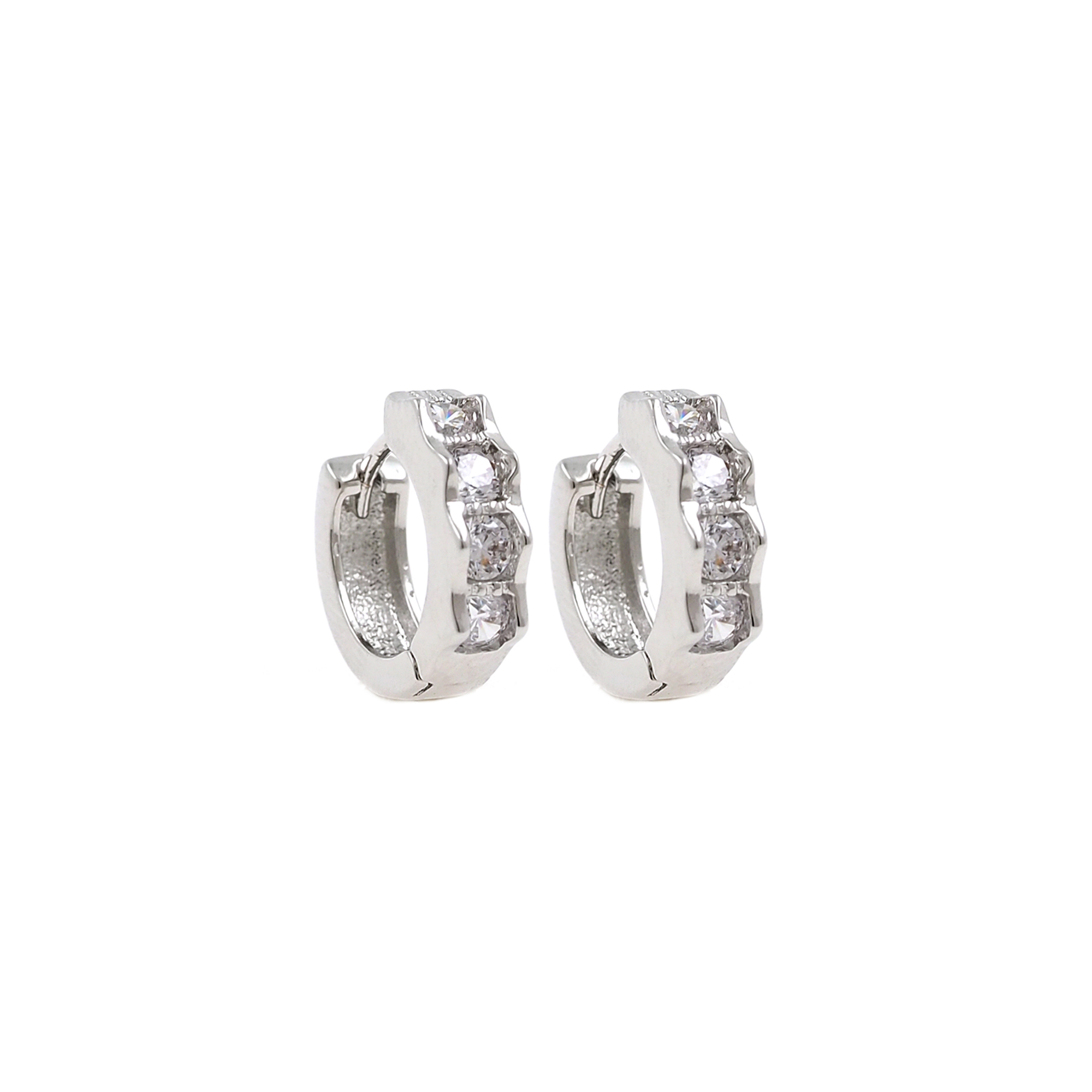 18K Gold Filled Cubic Zirconia Earrings,Dainty Zirconia Earrings,Gold Hoops,Dainty CZ Hoops Huggie