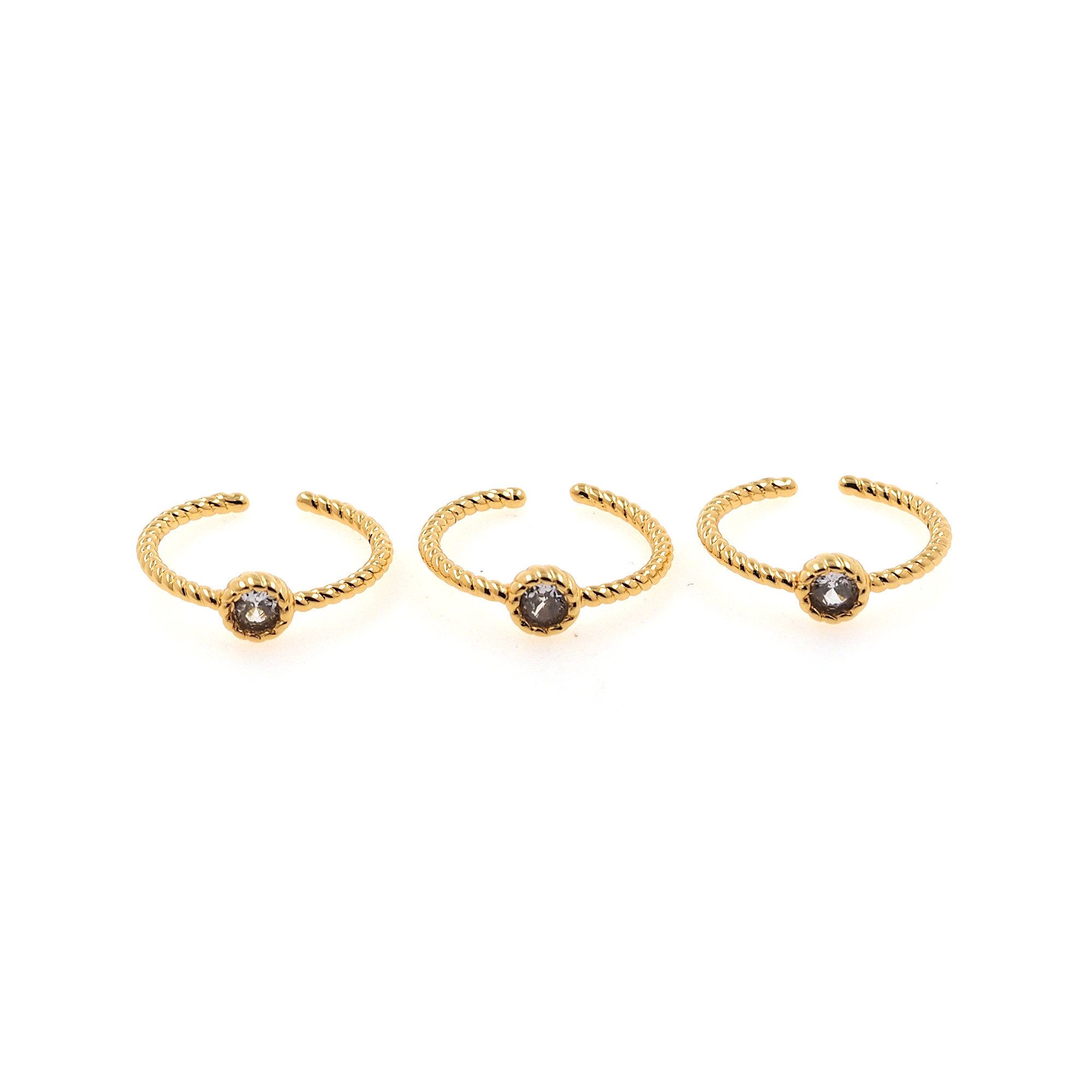 18K Gold Filled Minimalist Thin Ring,CZ Ring,Adjustable Ring,Dainty Ring,Open Ring
