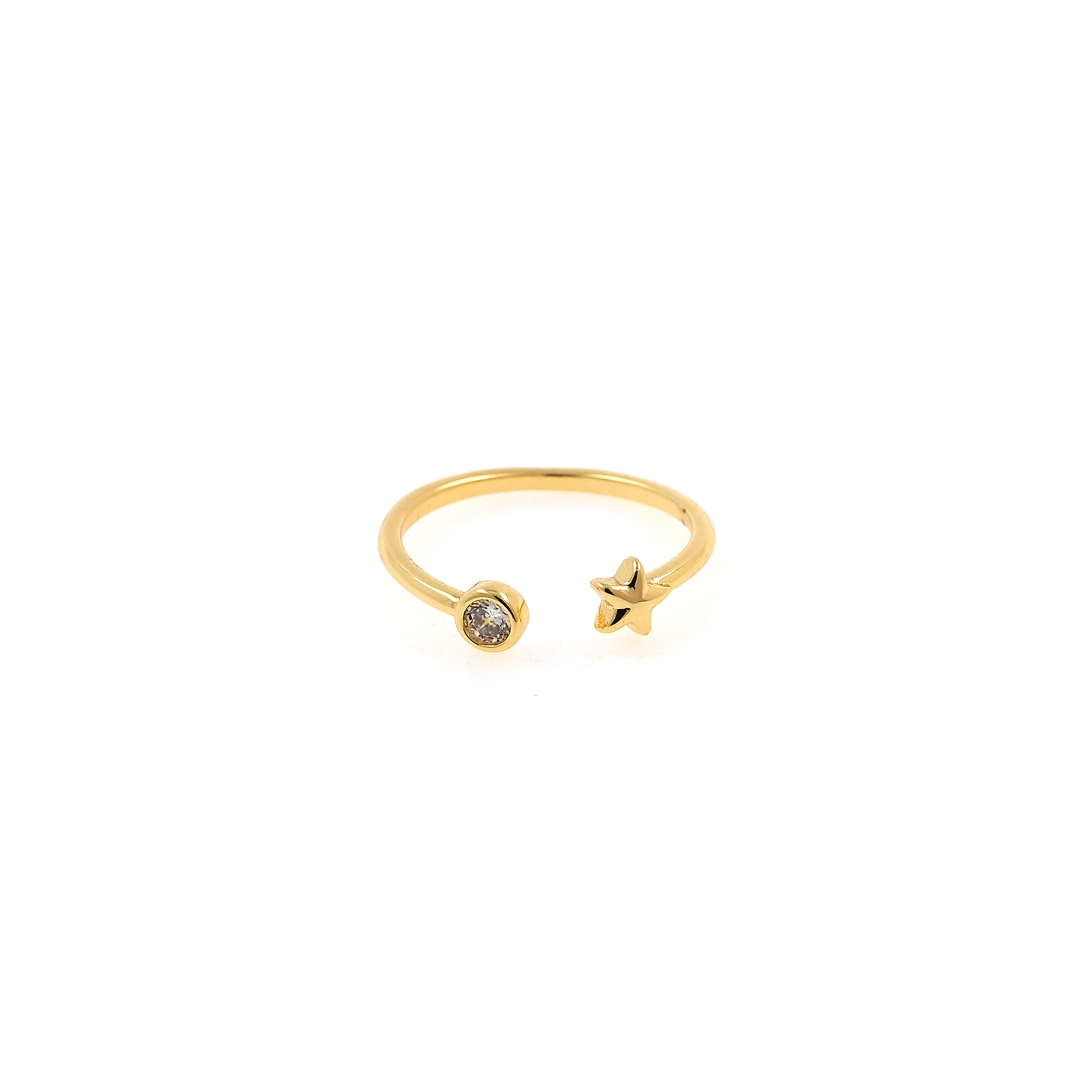 18K Gold Filled Star Rings,Thin Ring,Adjustable Ring,Minimalist Ring,Open Ring