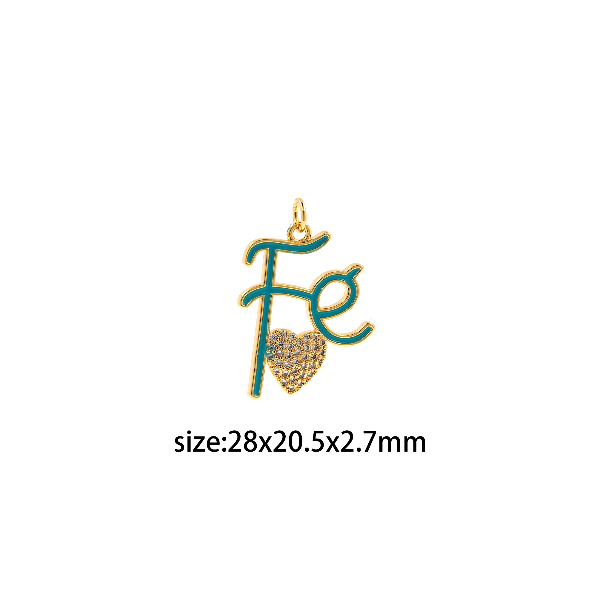 18K Gold Filled Fe Pendant,Colorful Enamel Fe Charm Earrings Necklace for DIY Jewelry Making Supply