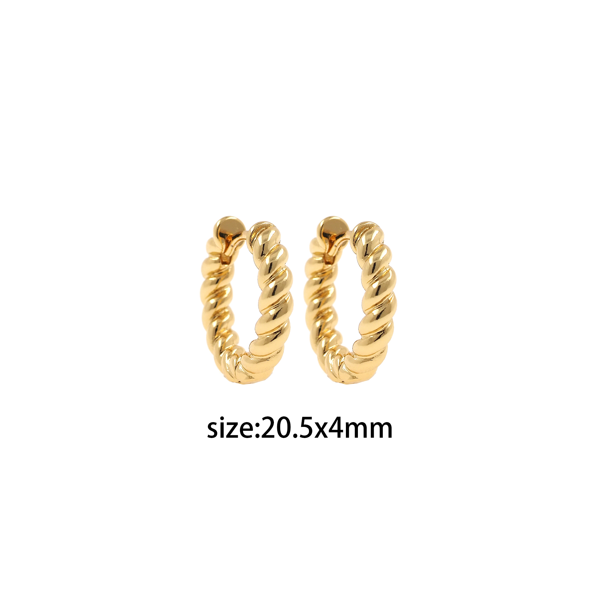 18K Gold Filled Thick Hoops Earrings,Twisted Hoops,Gold Huggies Hoop Earrings,Minimalist Earrings