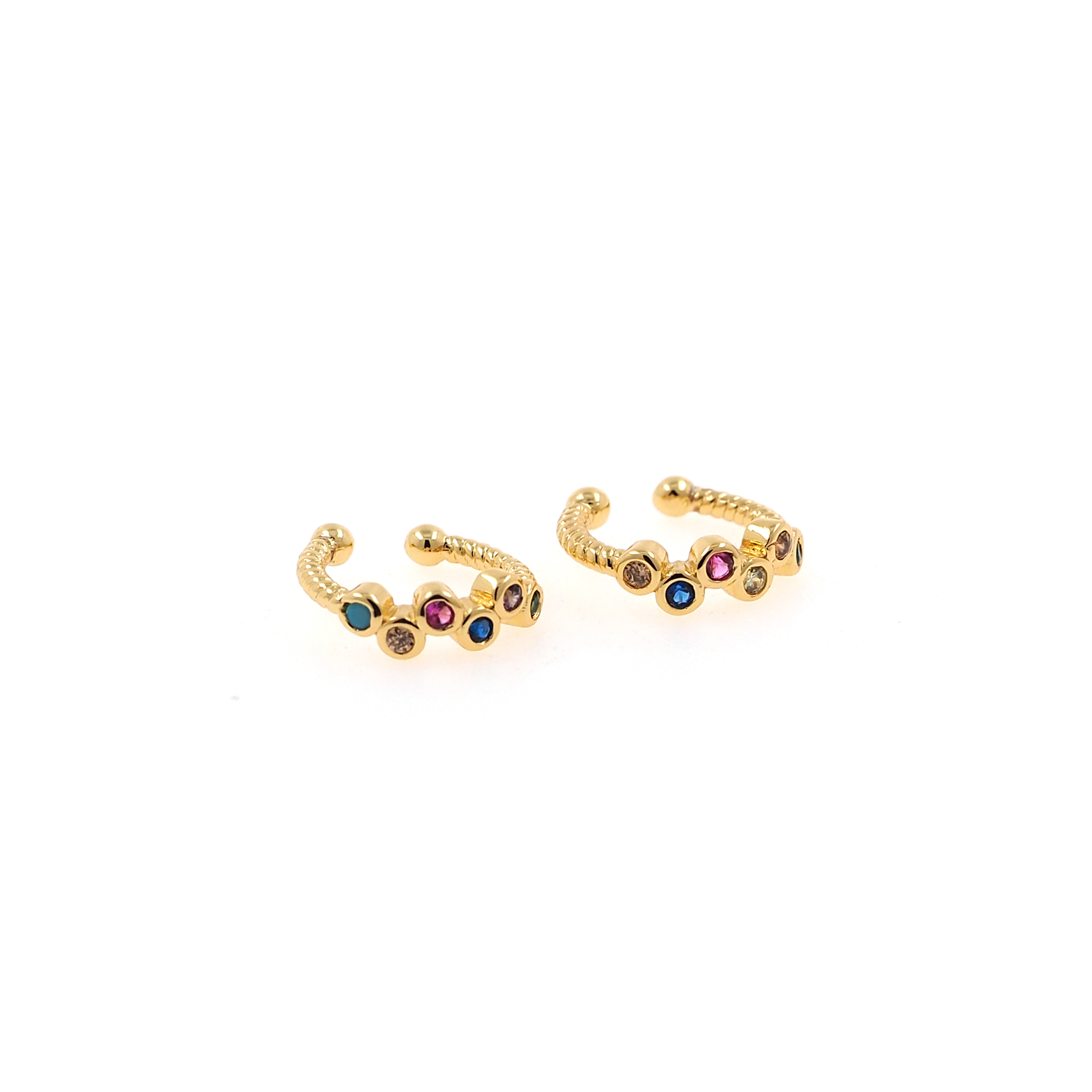 18K Gold Filled CZ Ear Clip Earrings,Zirconia Ear Clips,Clip on Earrings,Minimalist Ear Cuff