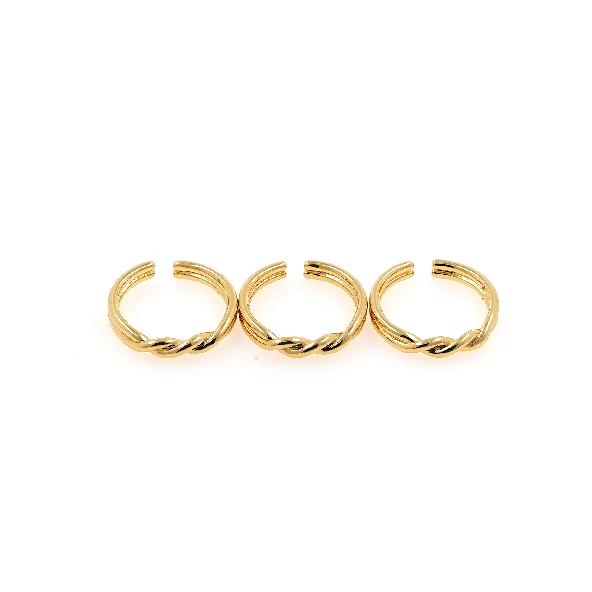 18K Gold Filled Twisted Rings,Stackable Ring,Adjustable Ring,Dainty Ring,Open Ring
