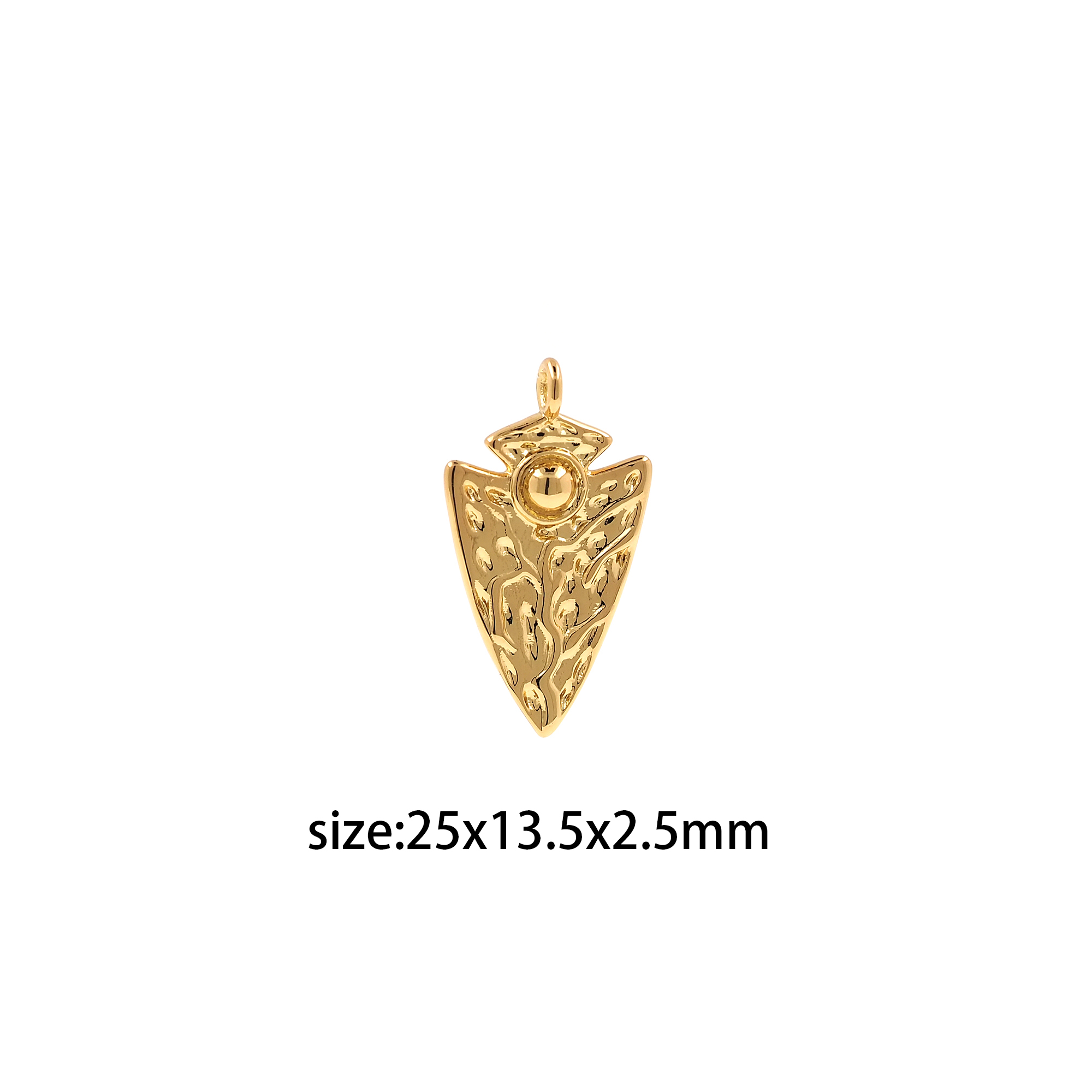 18K Gold Filled Arrow Pendant,Dainty Arrow Charm Earrings Necklace for DIY Jewelry Making Supply