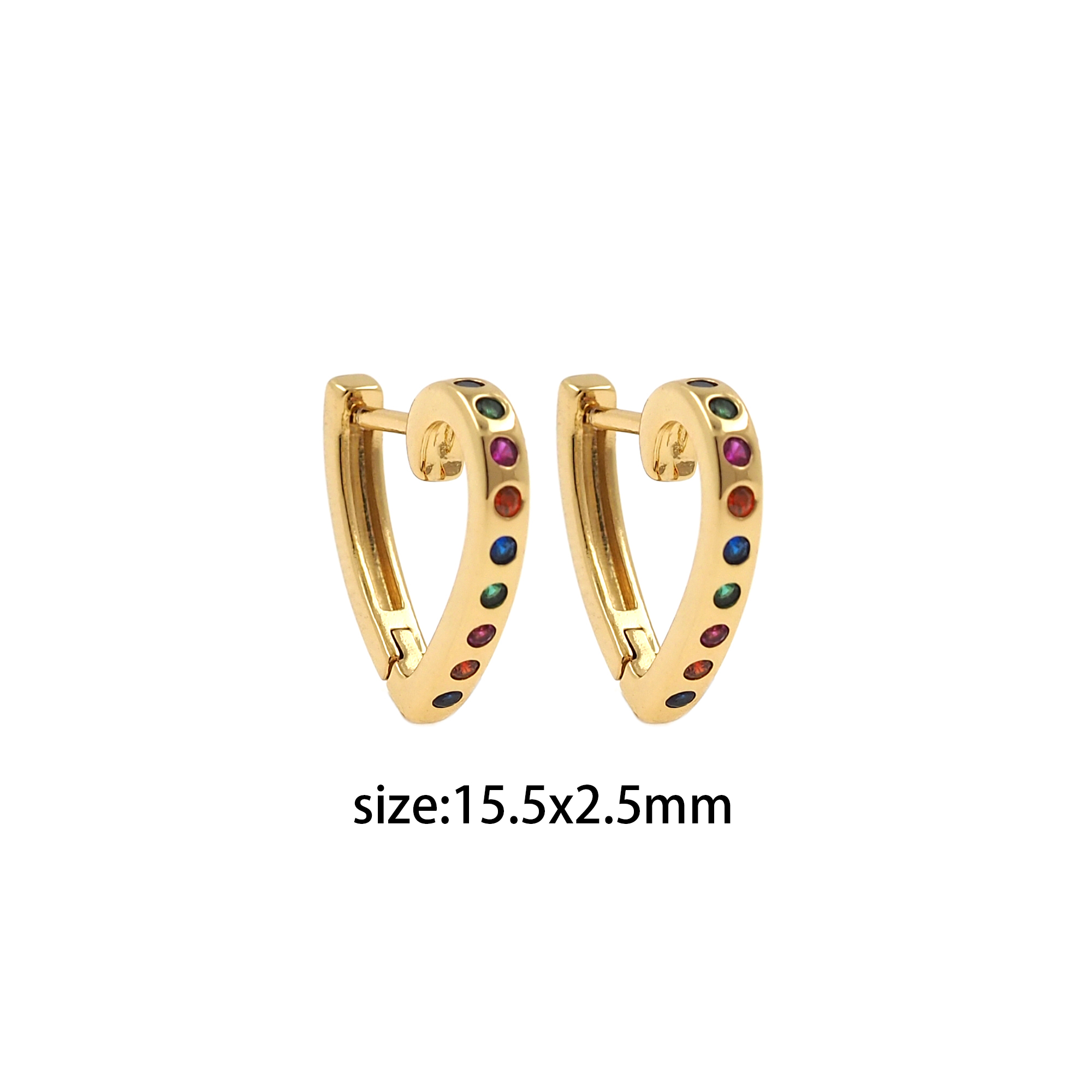 18K Gold Filled Heart Hoop Earrings,Gold Thin Hoops,CZ Heart Hoops,Dainty Zirconia Earrings,Gold Hoops