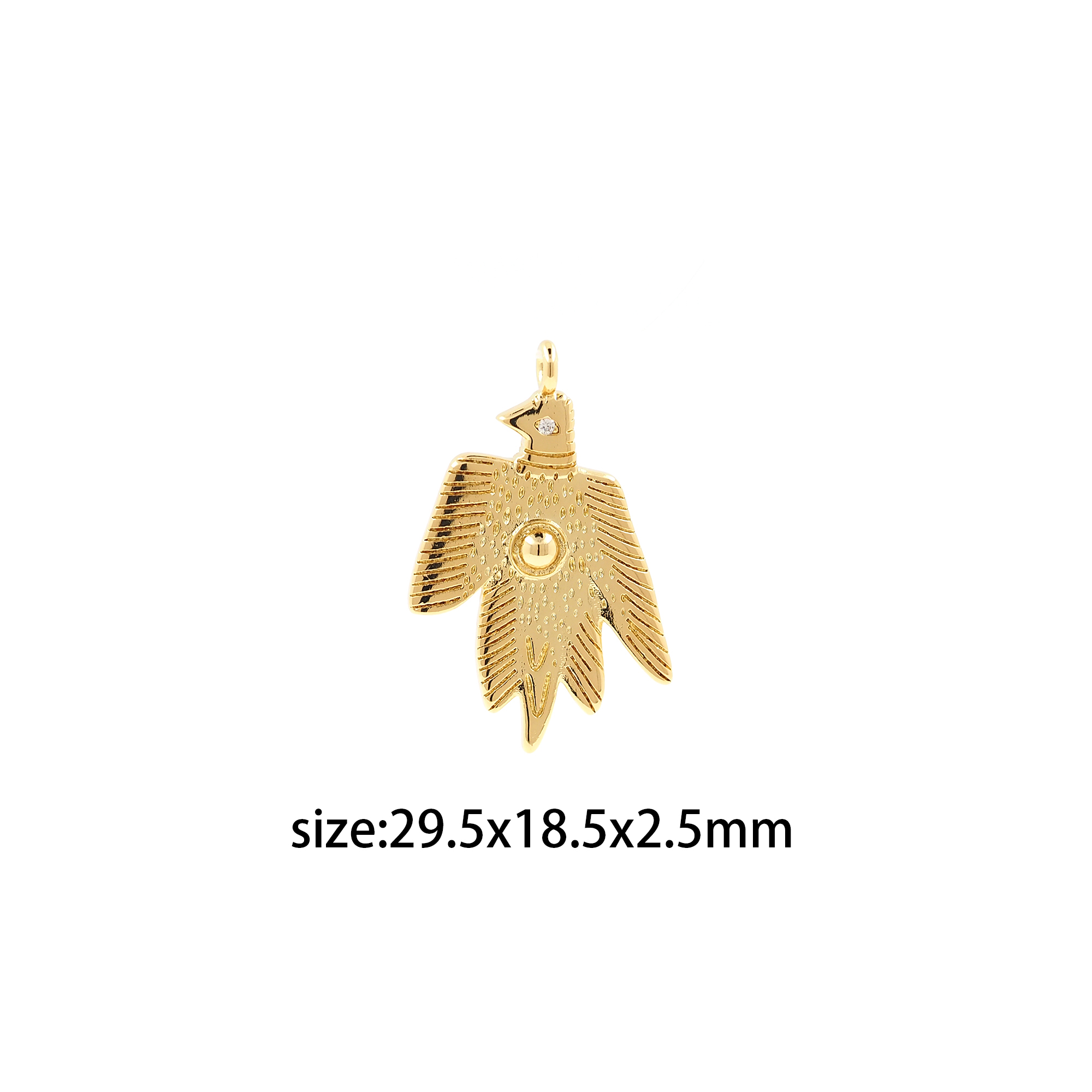 18K Gold Filled Bird Pendant,Dainty Bird Charm Earrings Necklace for DIY Jewelry Making Supply
