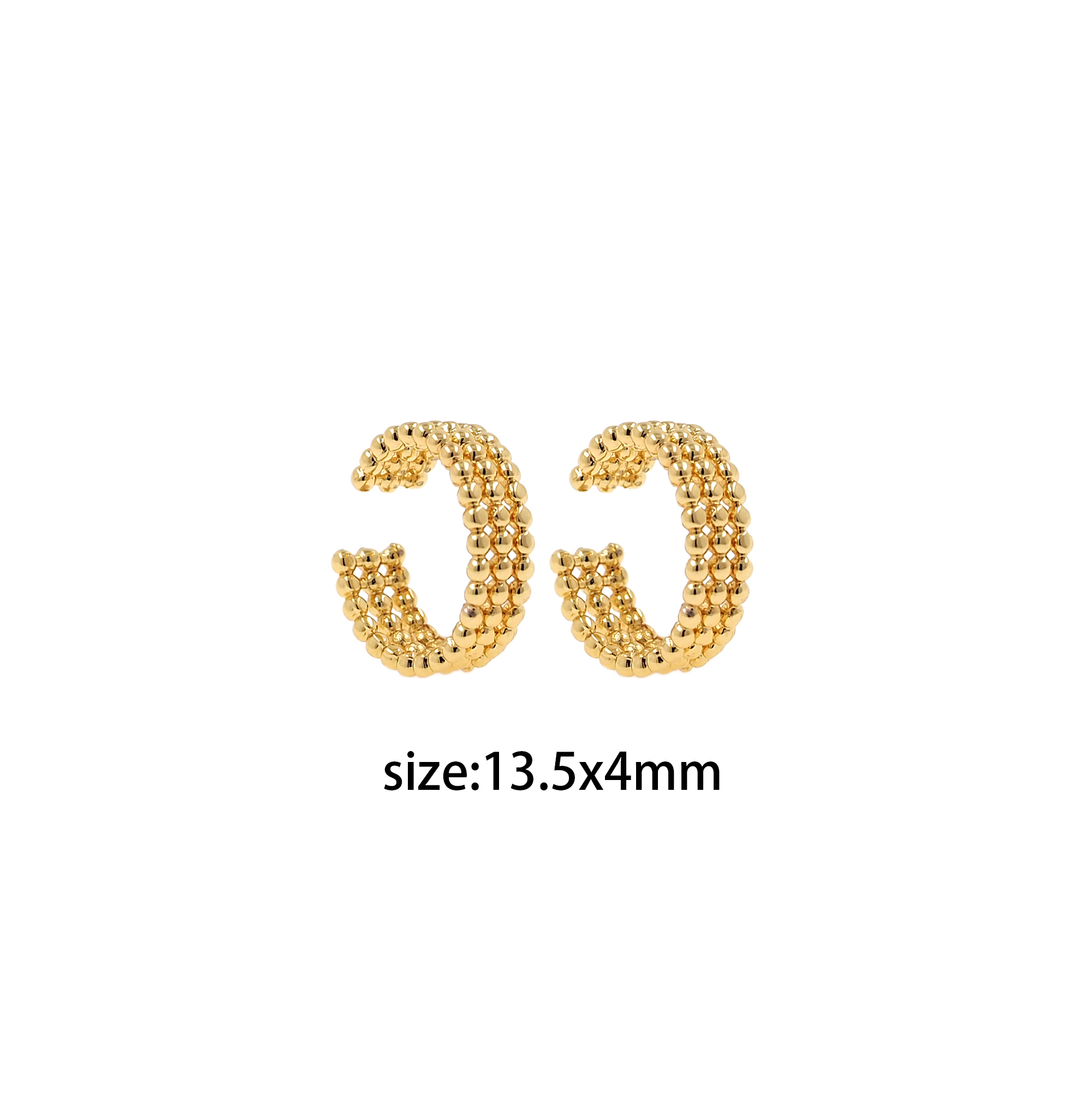18K Gold Filled Ball Ear Clip Earrings,Bead Ear Clips,Clip on Earrings,Minimalist Ear Cuff