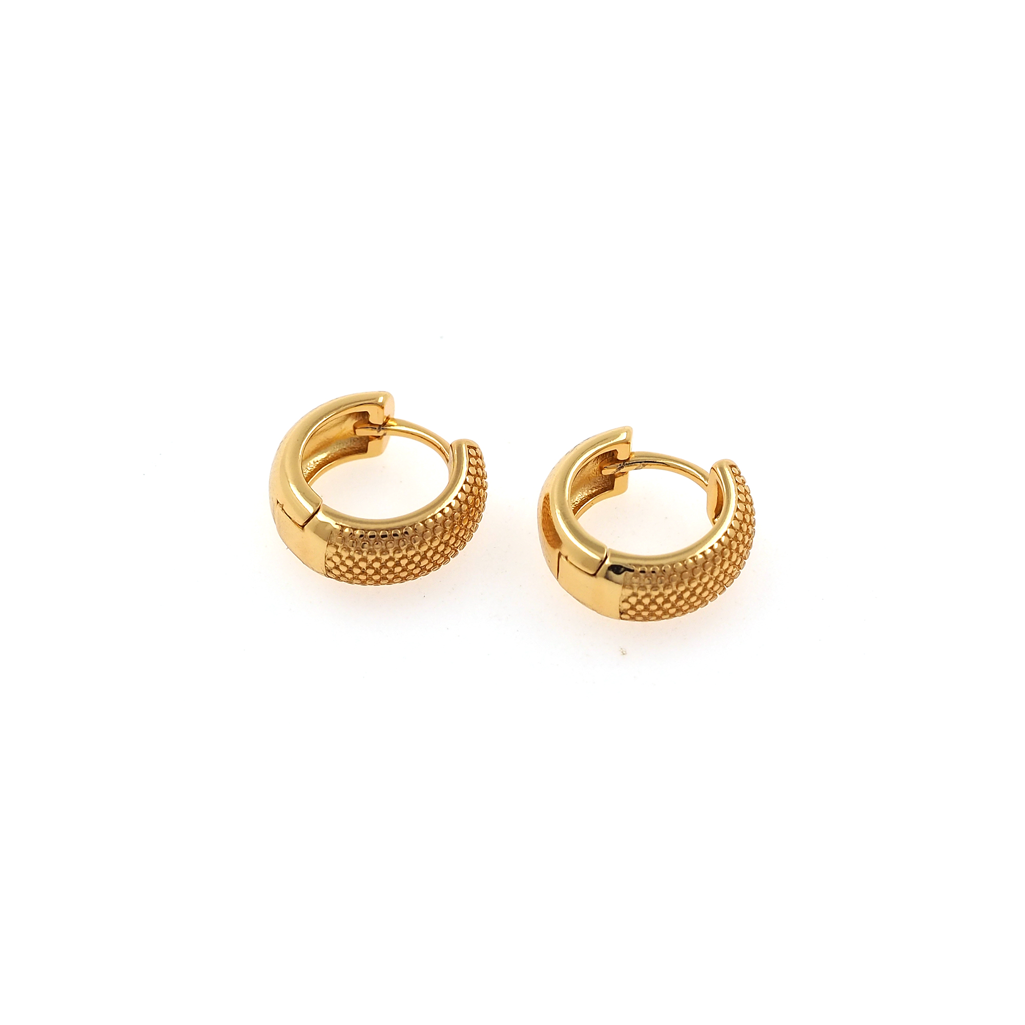 18K Gold Filled Thick Hoops Earrings,Gold Huggies Hoop Earrings,Minimalist Earrings