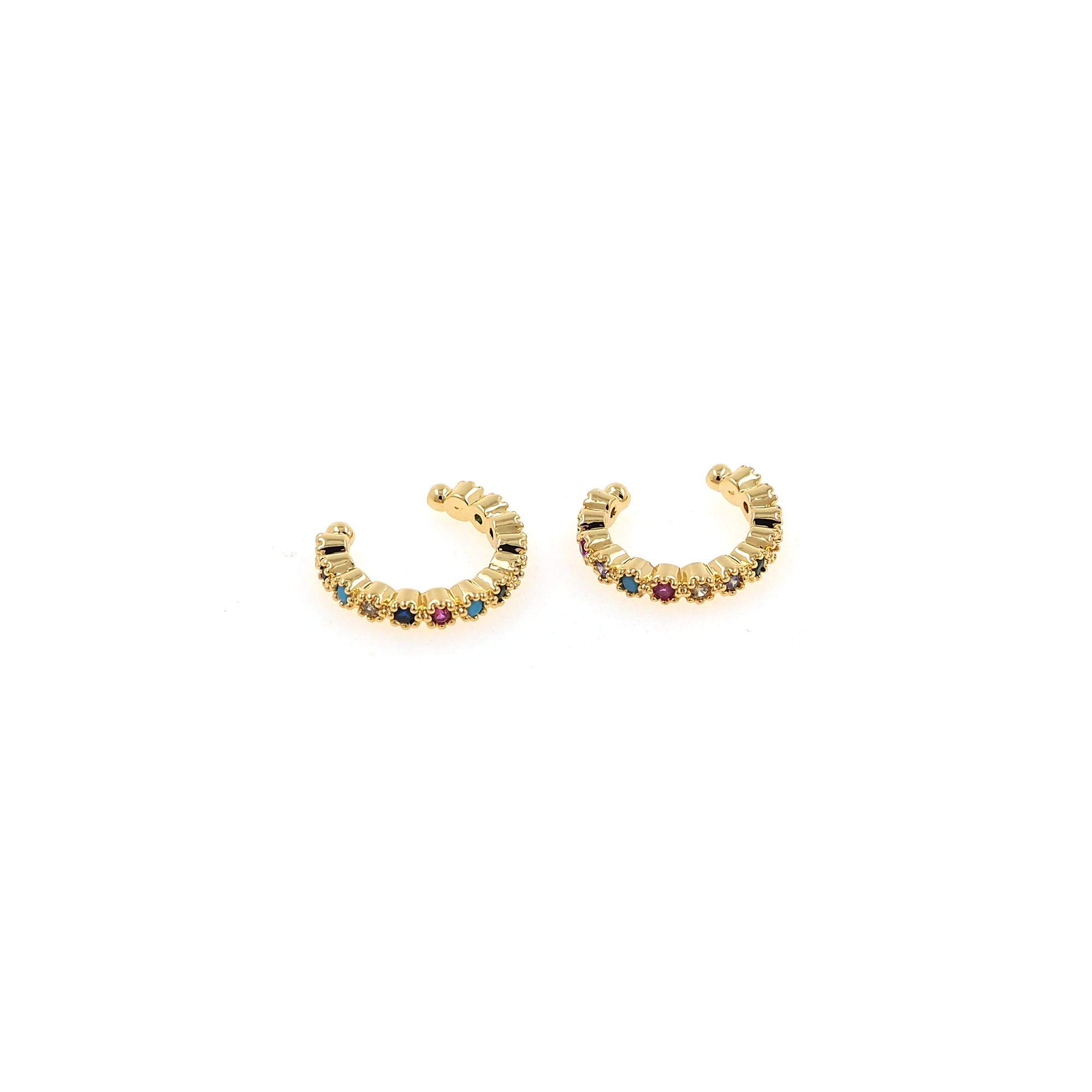 18K Gold Filled Ear Clip Earrings,CZ Ear Clips,Clip on Earrings,Minimalist Ear Cuff
