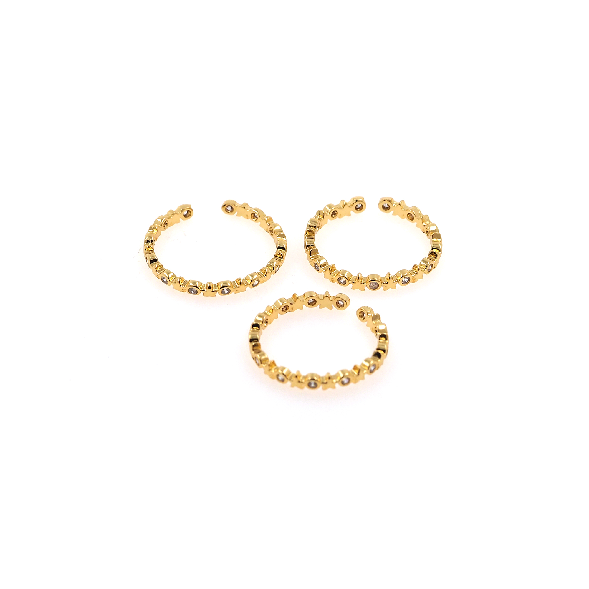 18K Gold Filled Star Rings,Celestial Ring,CZ Thin Ring,Adjustable Ring,Dainty Ring,Open Ring