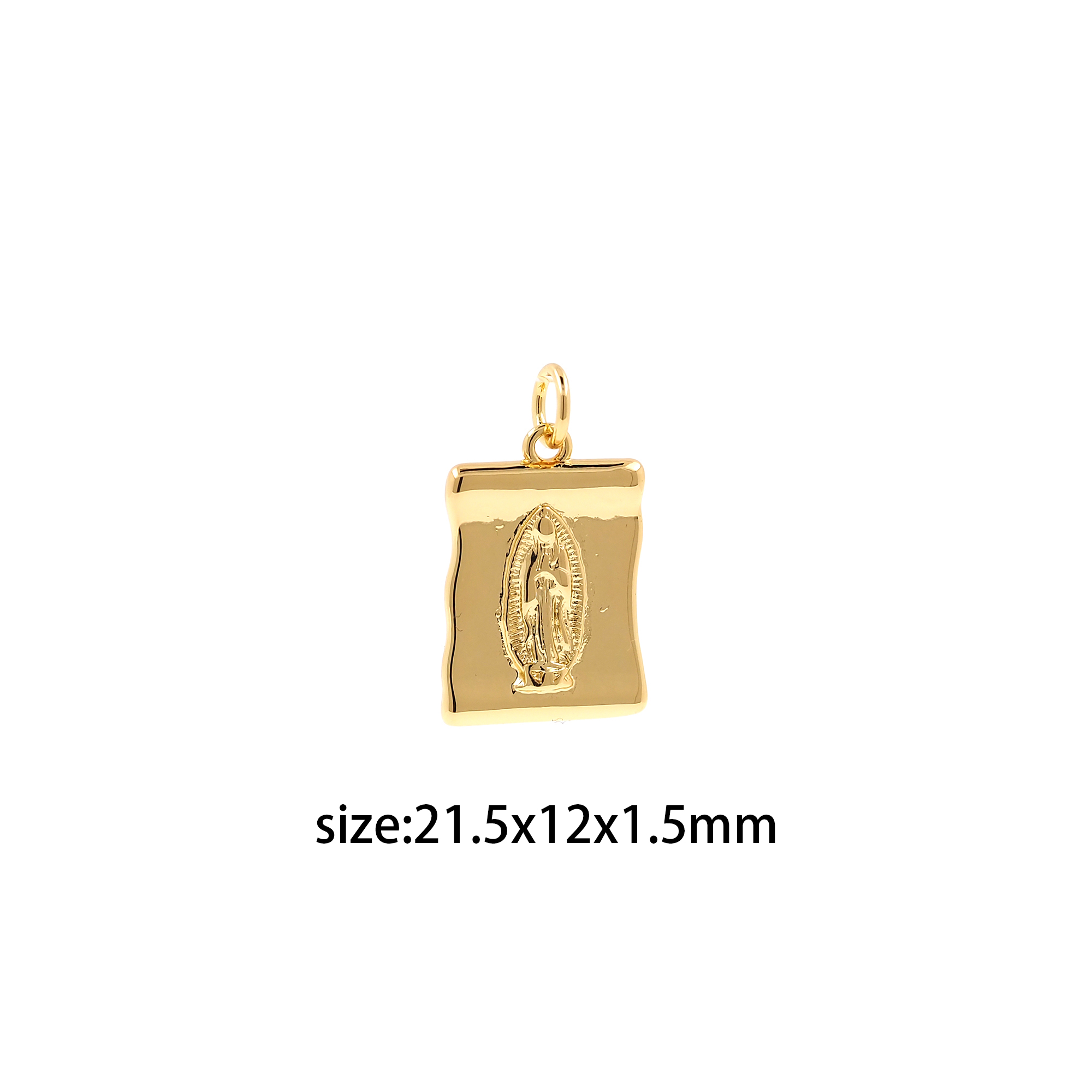 18K Gold Filled Maria Pendant,Religious Chamr Earrings Necklace for DIY Jewelry Making Supply