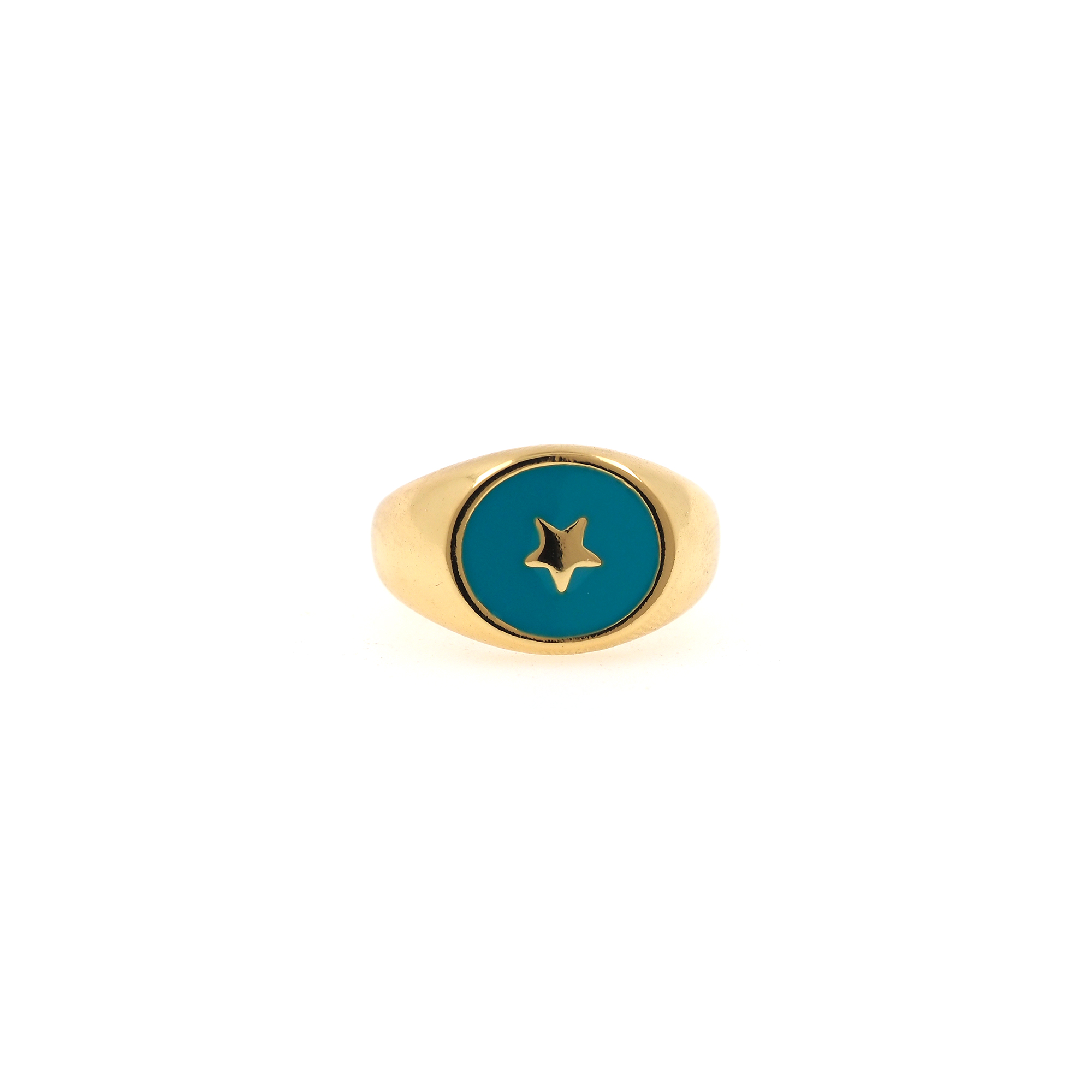 18K Gold Filled Star Rings,Thick Ring,Enamel Ring,Adjustable Ring,Minimalist Ring,Open Ring