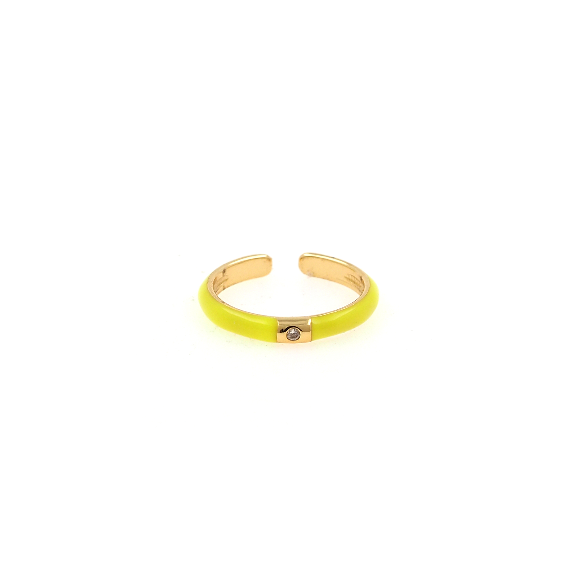 18K Gold Filled Thin Rings,Enamel Rings,Adjustable Ring,Minimalist Ring,Open Ring