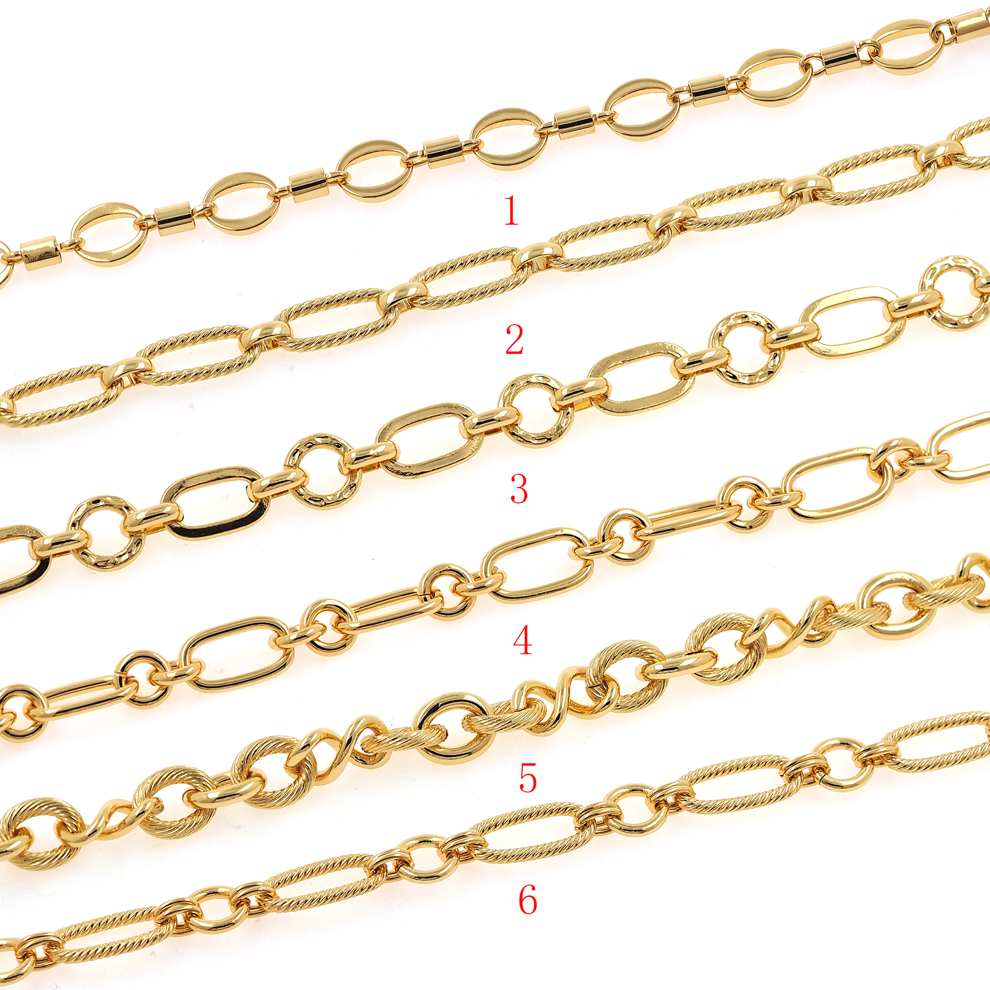 18K Gold Filled Cable Chain Necklace,Dainty Link Chain,Gold Paper Clip Chain Necklace for Women DIY Jewelry Making Supply