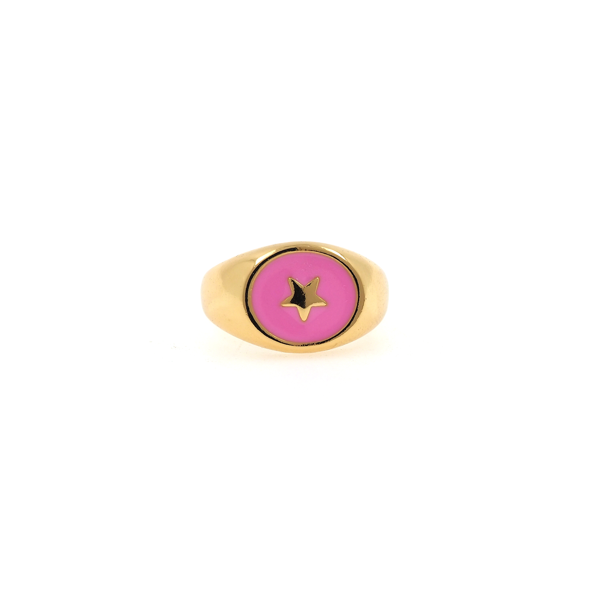 18K Gold Filled Star Rings,Thick Ring,Enamel Ring,Adjustable Ring,Minimalist Ring,Open Ring