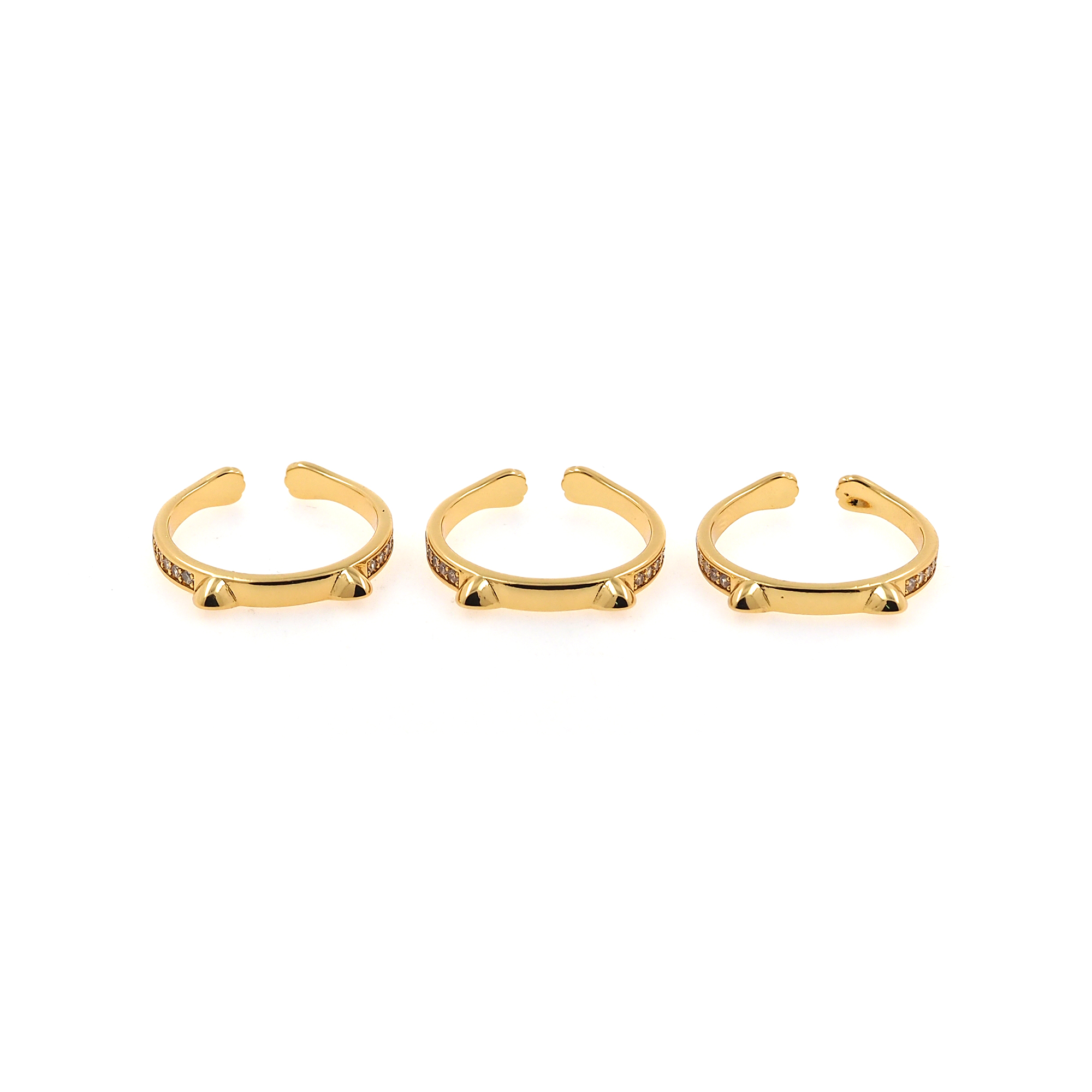 18K Gold Filled Minimalist Rings,Gold CZ Ring,Adjustable Ring,Dainty Zirconia Ring,Open Ring