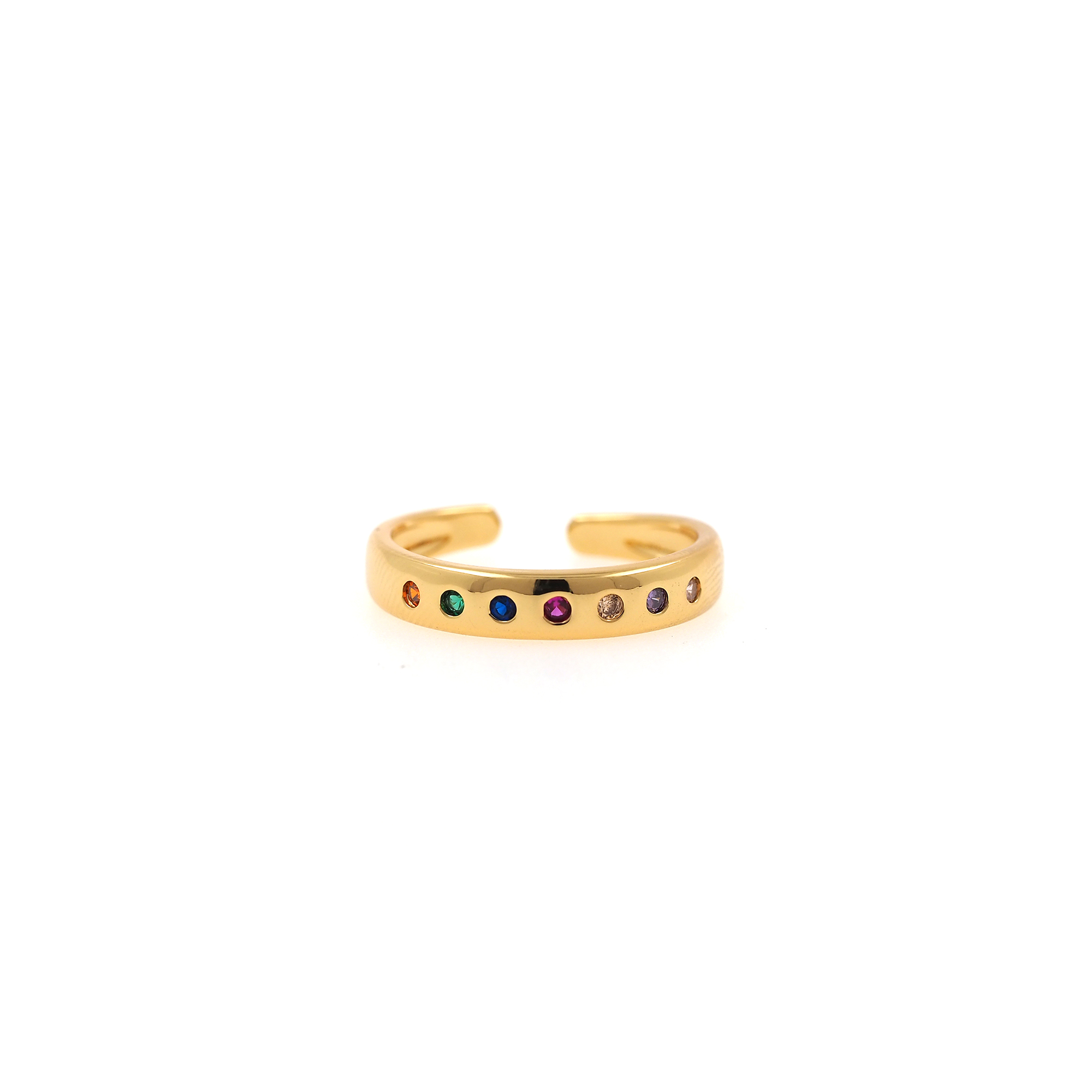18K Gold Filled Minimalist Rings,Gold CZ Ring,Adjustable Ring,Dainty Zirconia Ring,Open Ring