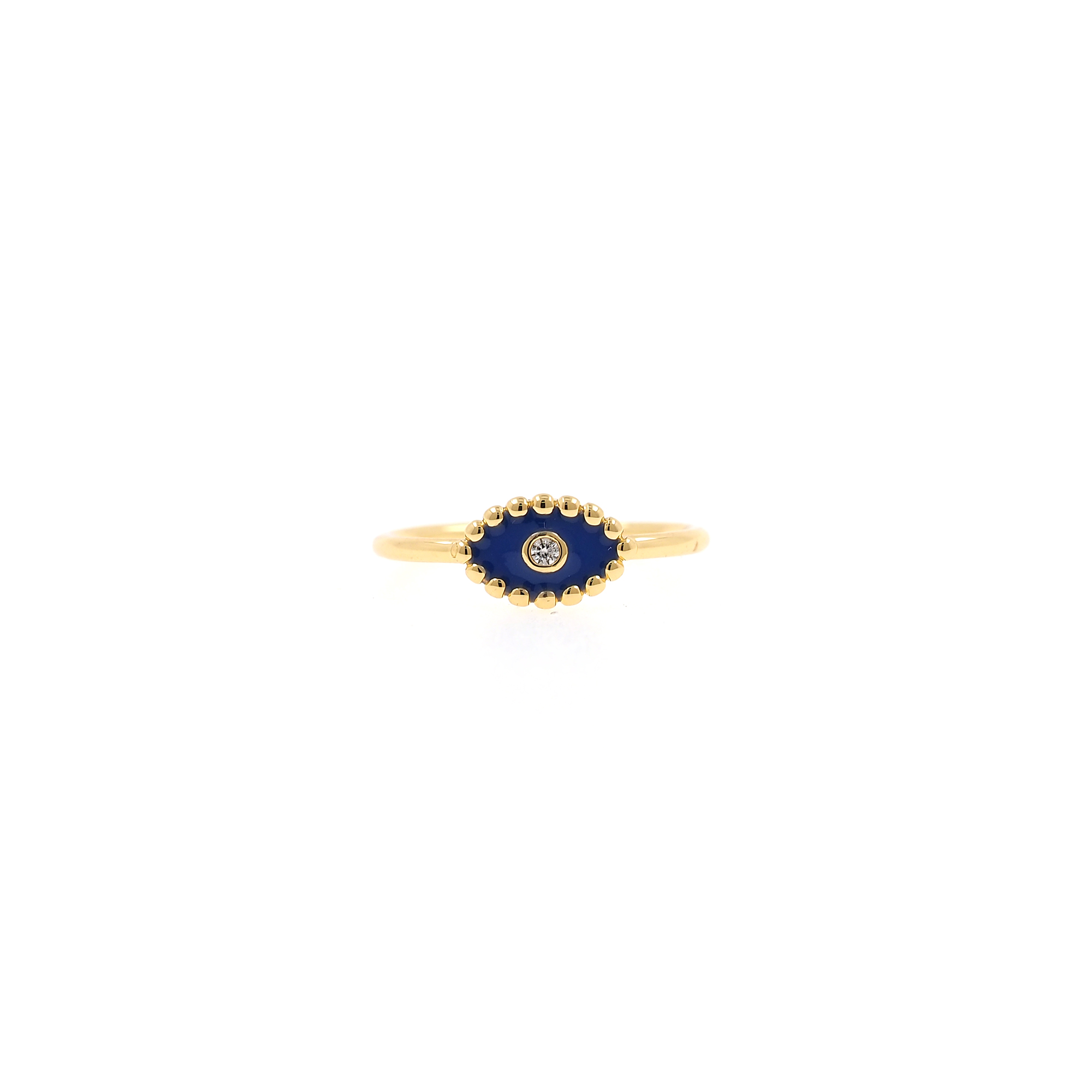 18K Gold Filled Minimalist Rings,Evil Eye Ring,Adjustable Ring,Enamel Ring,Open Ring