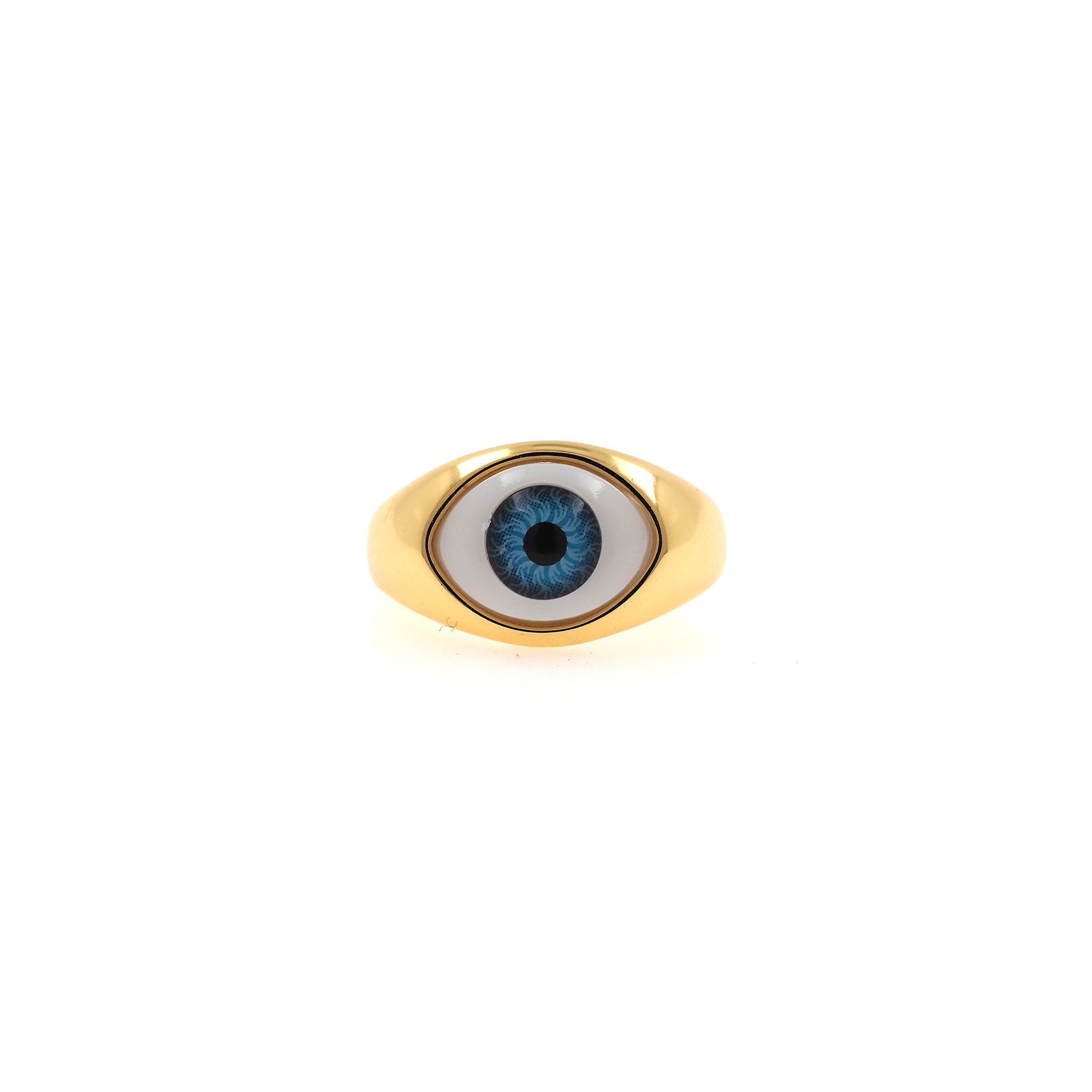 18K Gold Filled Evil Eye Rings,Adjustable Ring,Minimalist Ring,Open Ring