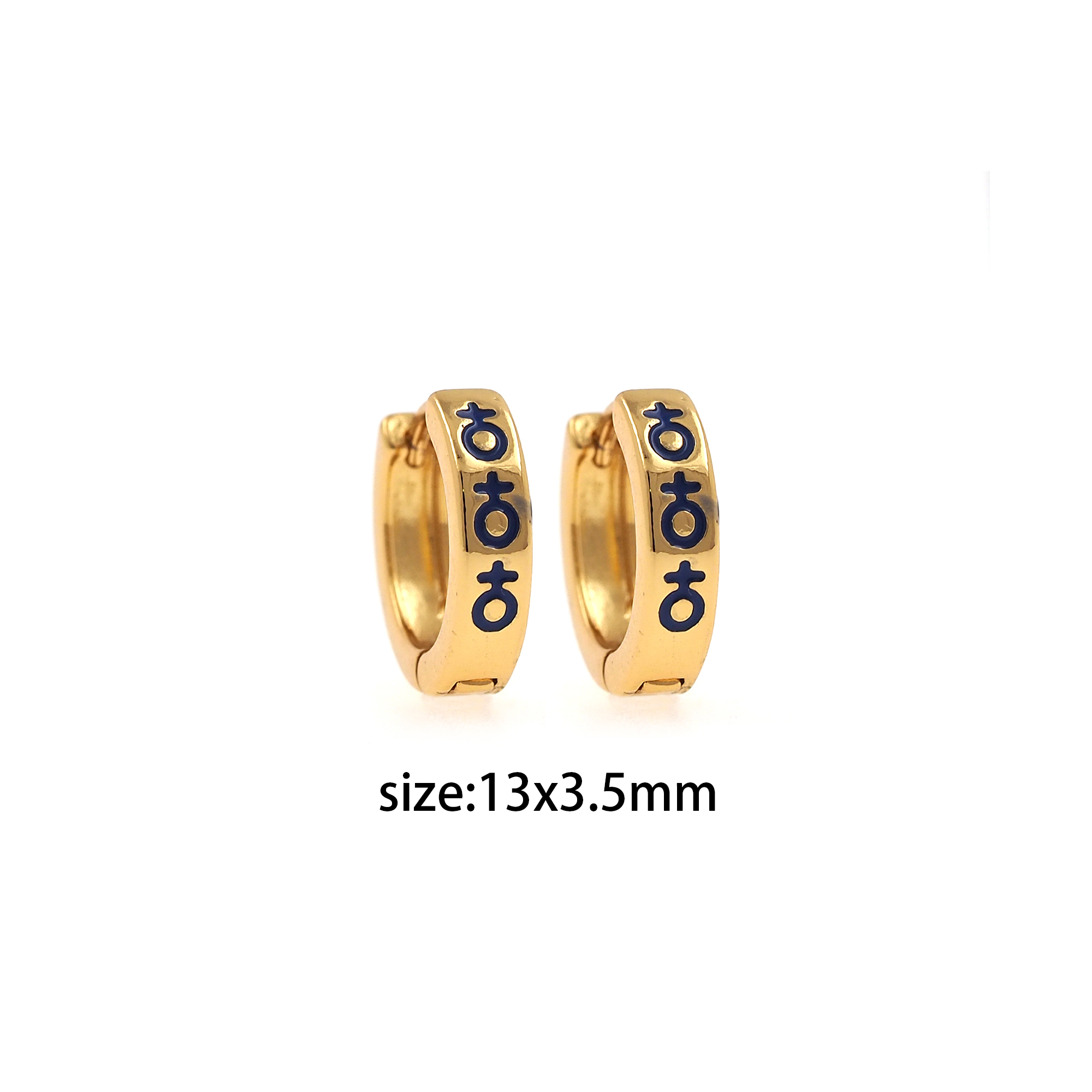 18K Gold Filled Symbol Hoops,Colorful Enamel Earrings,Female Enamel Earrings,Gold Hoop Earrings,Huggie Earrings