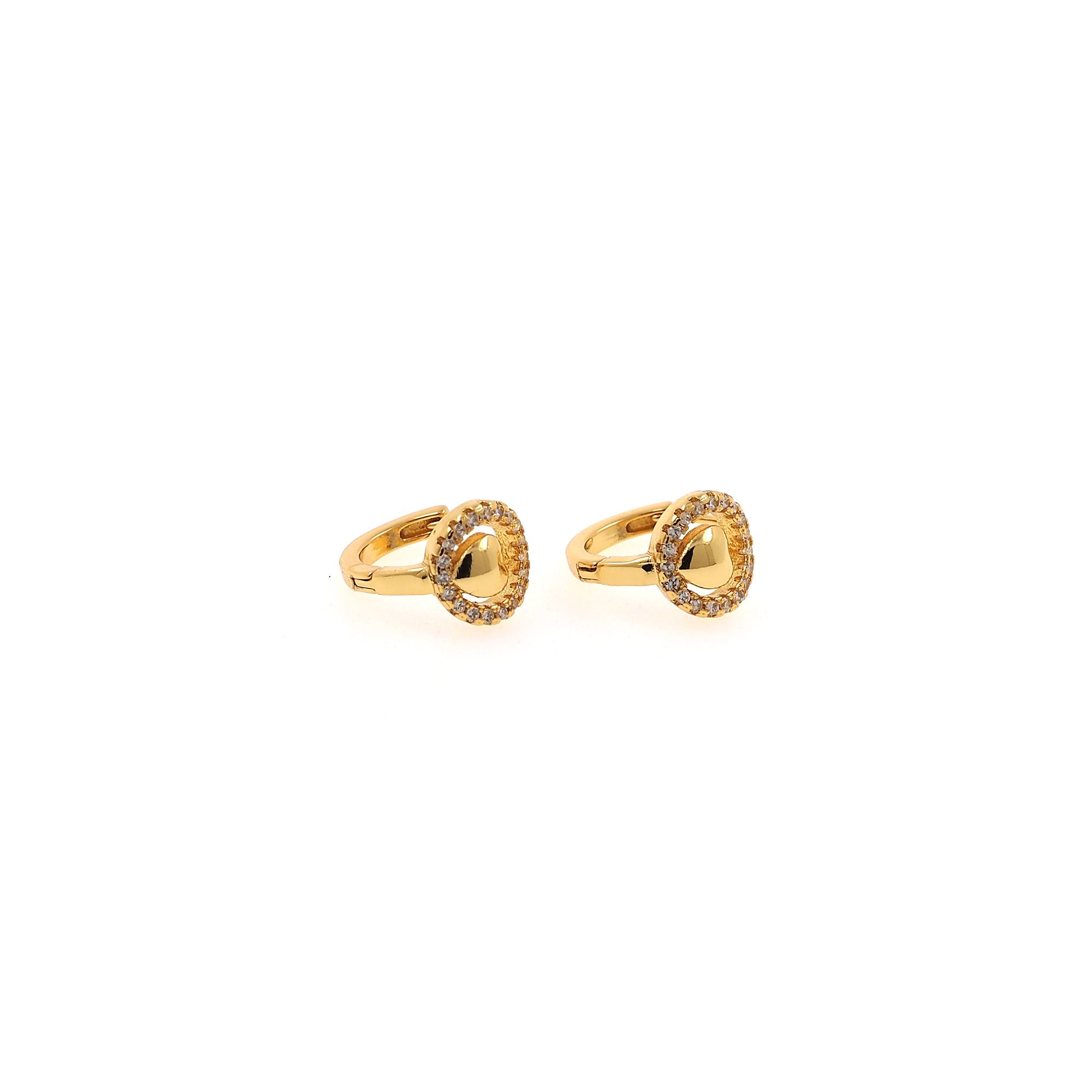 18K Gold Filled Heart Earrings,CZ Hoops,Dainty Heart Hoops,Minimalist Earrings,Gold Hoops