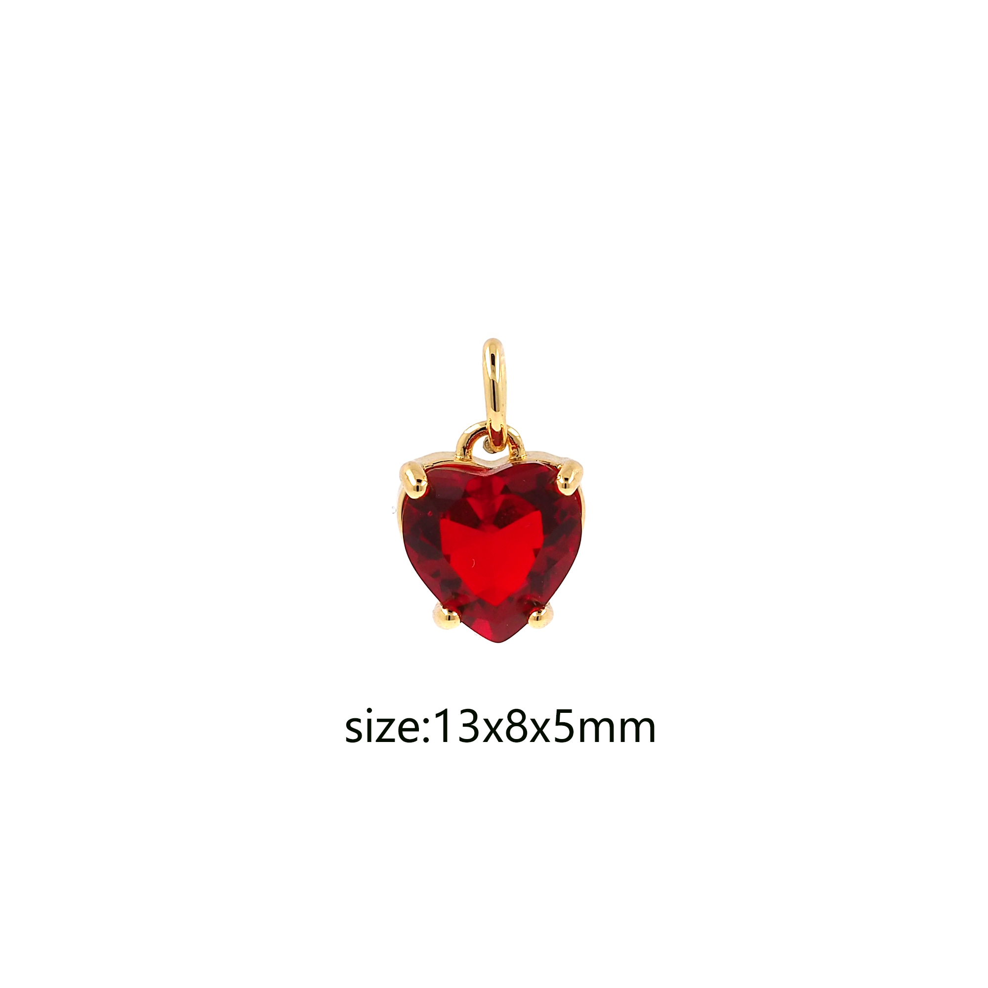 Tiny Heart Pendant,18K Gold Filled Heart Charm Earrings Necklace for DIY Jewelry Making Supply