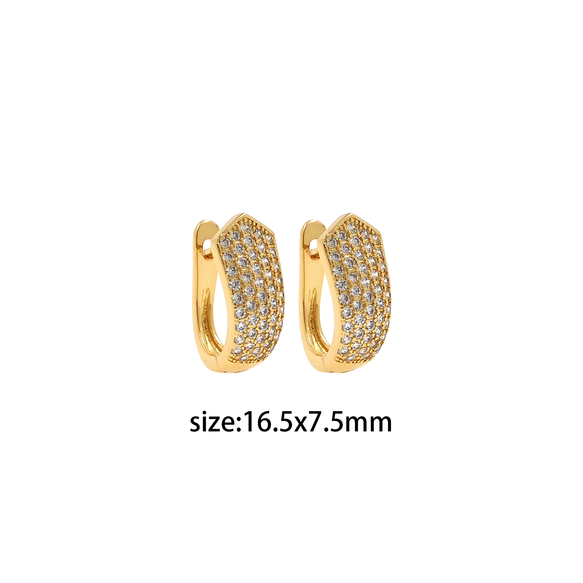18K Gold Filled Zirconia Hoops Earrings,CZ Hoops,Dainty Hoops Huggie,Gold Huggies Hoop Earrings,Minimalist Earrings