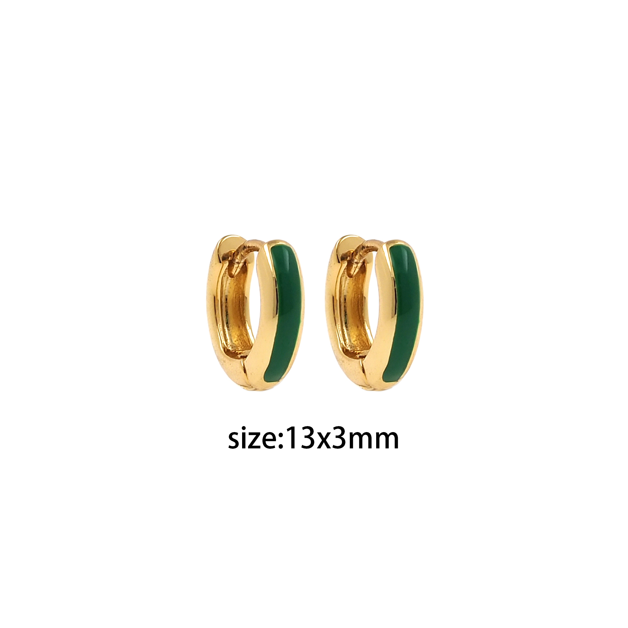 18K Gold Filled Colorful Enamel,Round Hoops,Minimalist Enamel Earrings,Gold Hoop Earrings,Huggie Earrings