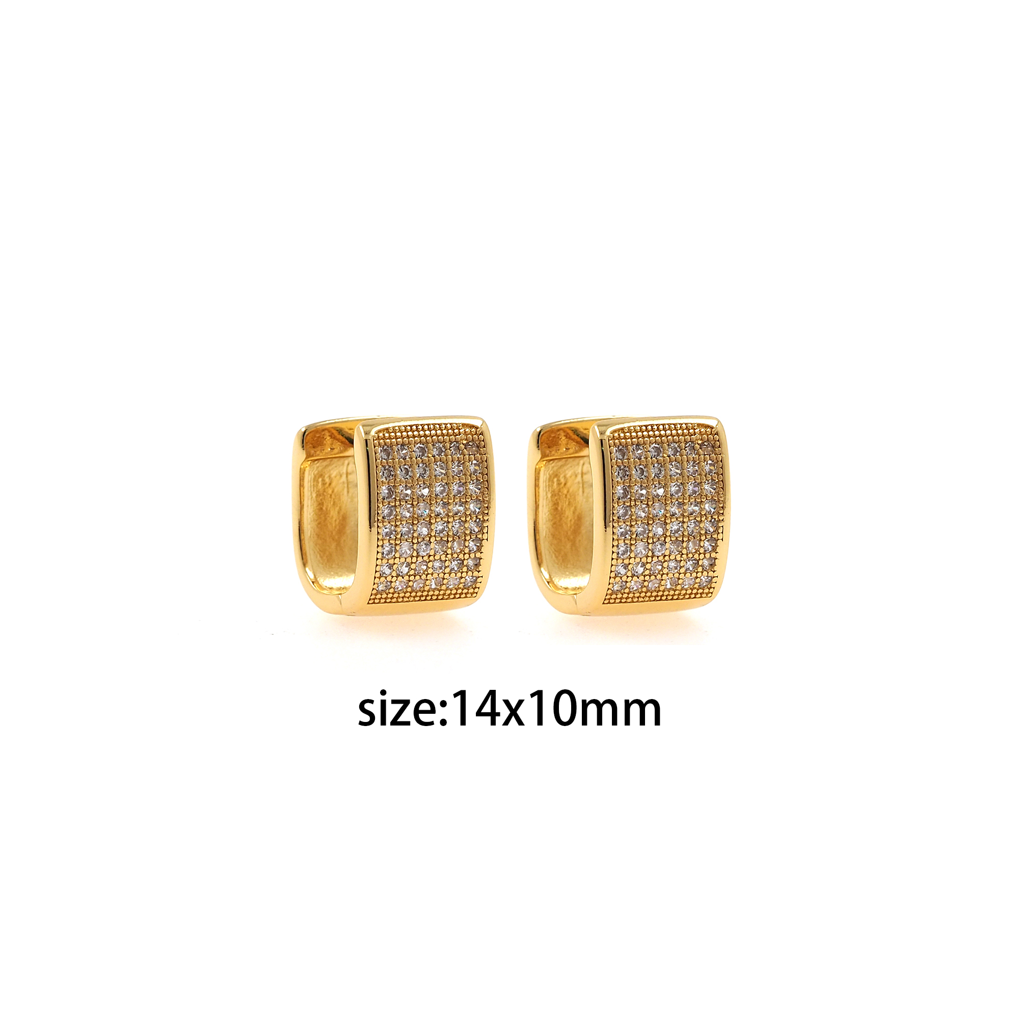 18K Gold Filled Thick Hoops Earrings,CZ Hoops,Dainty Hoops Huggie,Gold Huggies Hoop Earrings,Minimalist Earrings