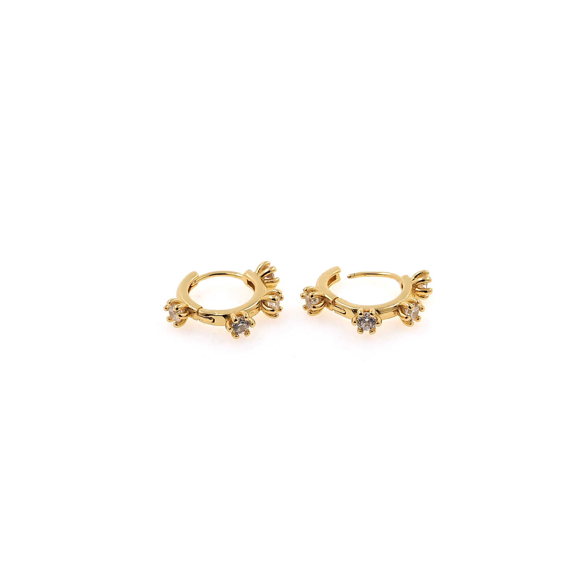 18K Gold Filled CZ Hoops Earrings,Gold Hoops,Dainty Hoops Huggie,Gold Huggies Hoop Earrings,Minimalist Earrings
