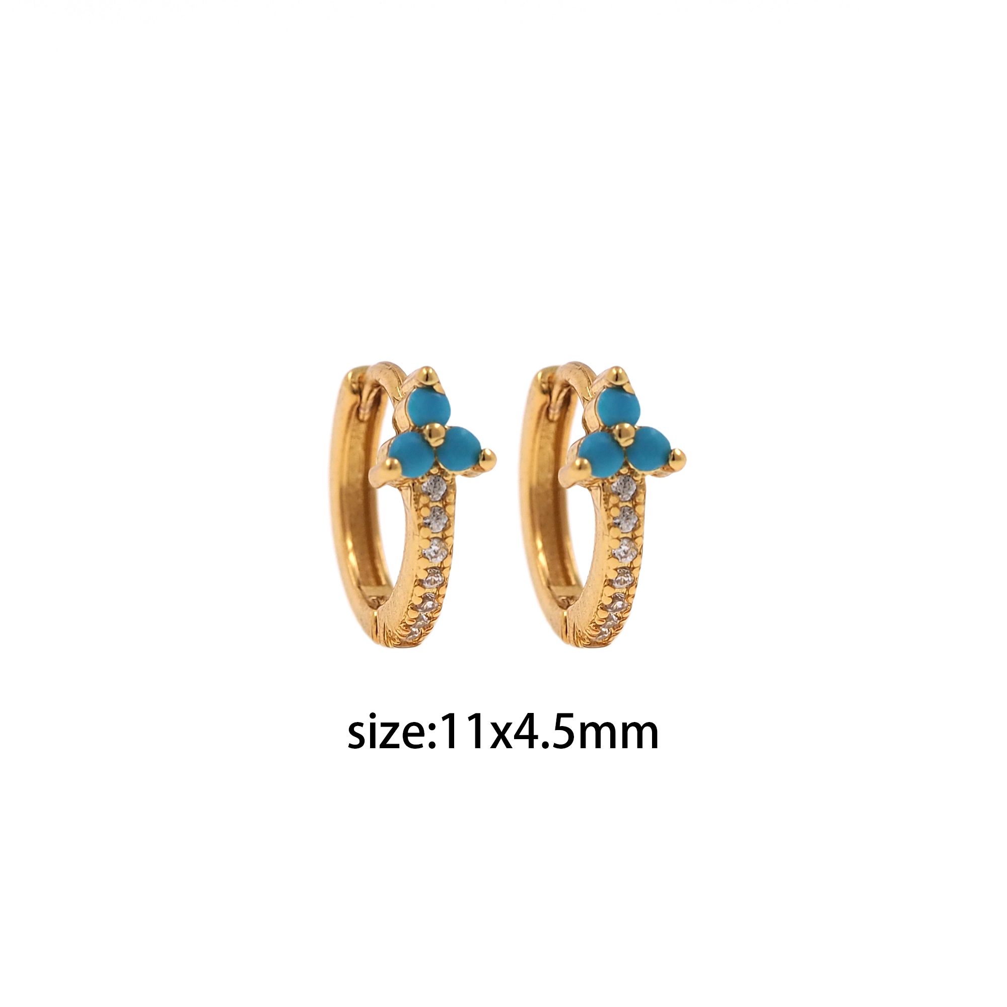 18K Gold Filled Flower Earrings,CZ Hoops,Dainty Flower Hoops,Minimalist Earrings,Gold Hoops