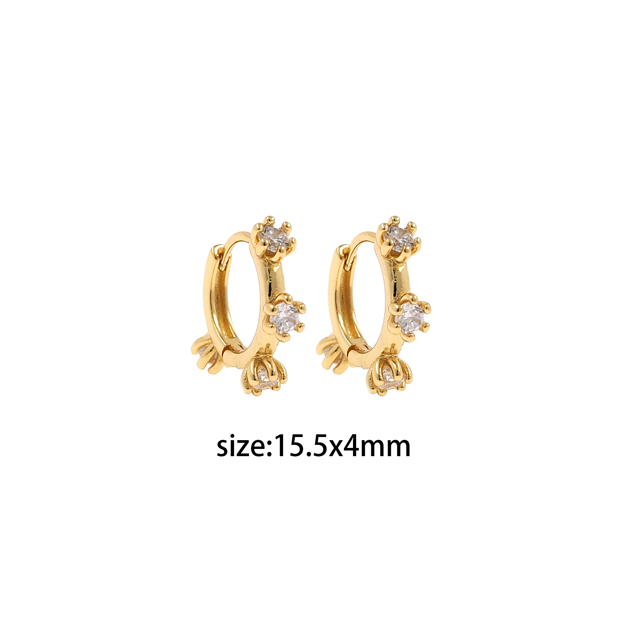 18K Gold Filled CZ Hoops Earrings,Gold Hoops,Dainty Hoops Huggie,Gold Huggies Hoop Earrings,Minimalist Earrings