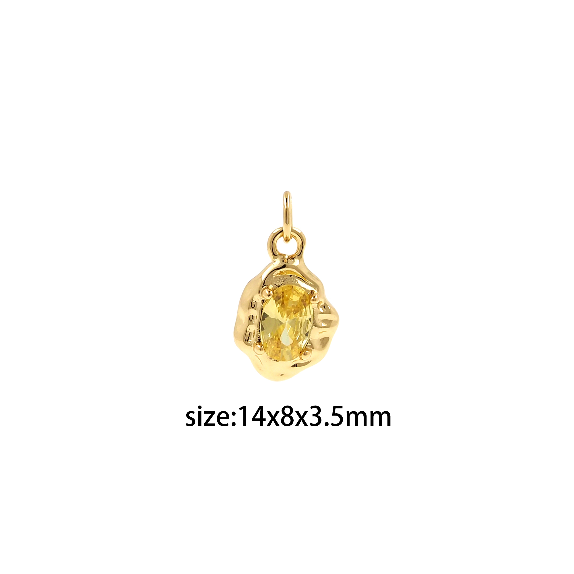 18K Gold Filled Geometric Pendant,Irregular Charm Earrings Necklace for DIY Jewelry Making Supply