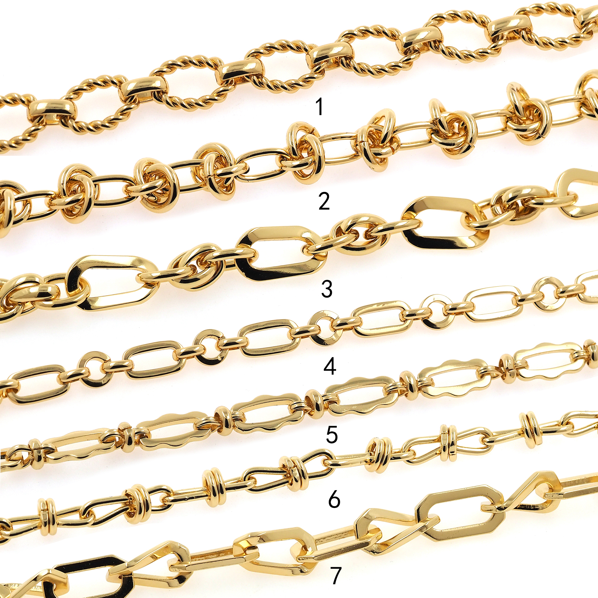 18K Gold Filled Twist Chain Necklace,Dainty Link Chain,Gold Knot Chain Necklace for Women DIY Jewelry Making Supply