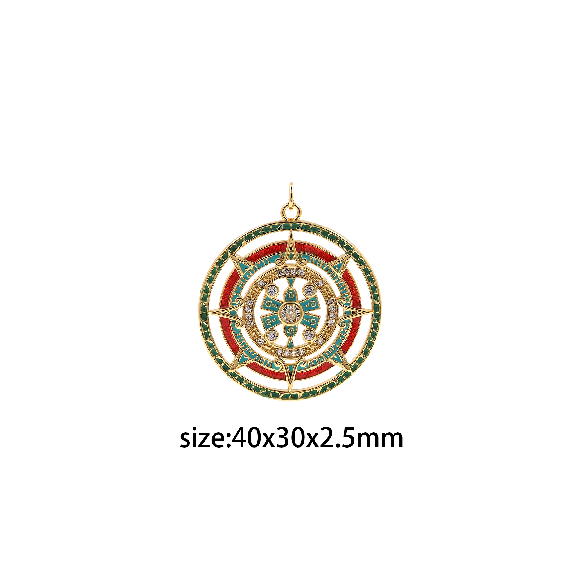 18K Gold Filled Sun Pendant,Celestial Charm,Enamel Sun Earrings Necklace for DIY Jewelry Making Supply