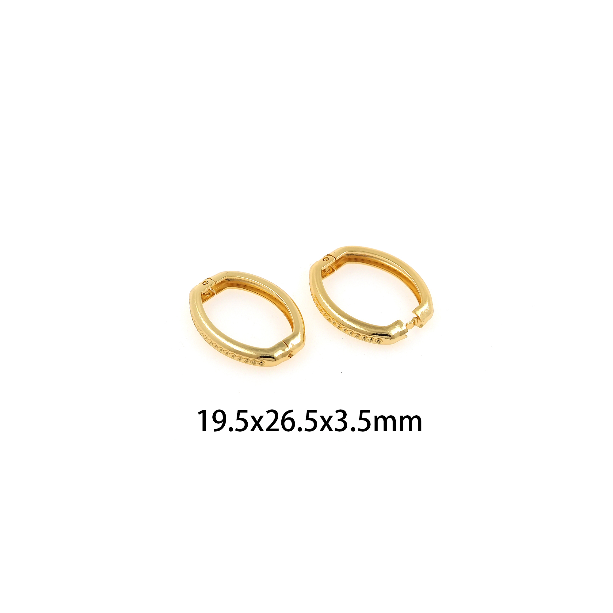 18K Gold Filled Oval Carabiner Clasp,Snap Buckle Bracelet Necklace for DIY Jewelry Finding Necklace Bracelet