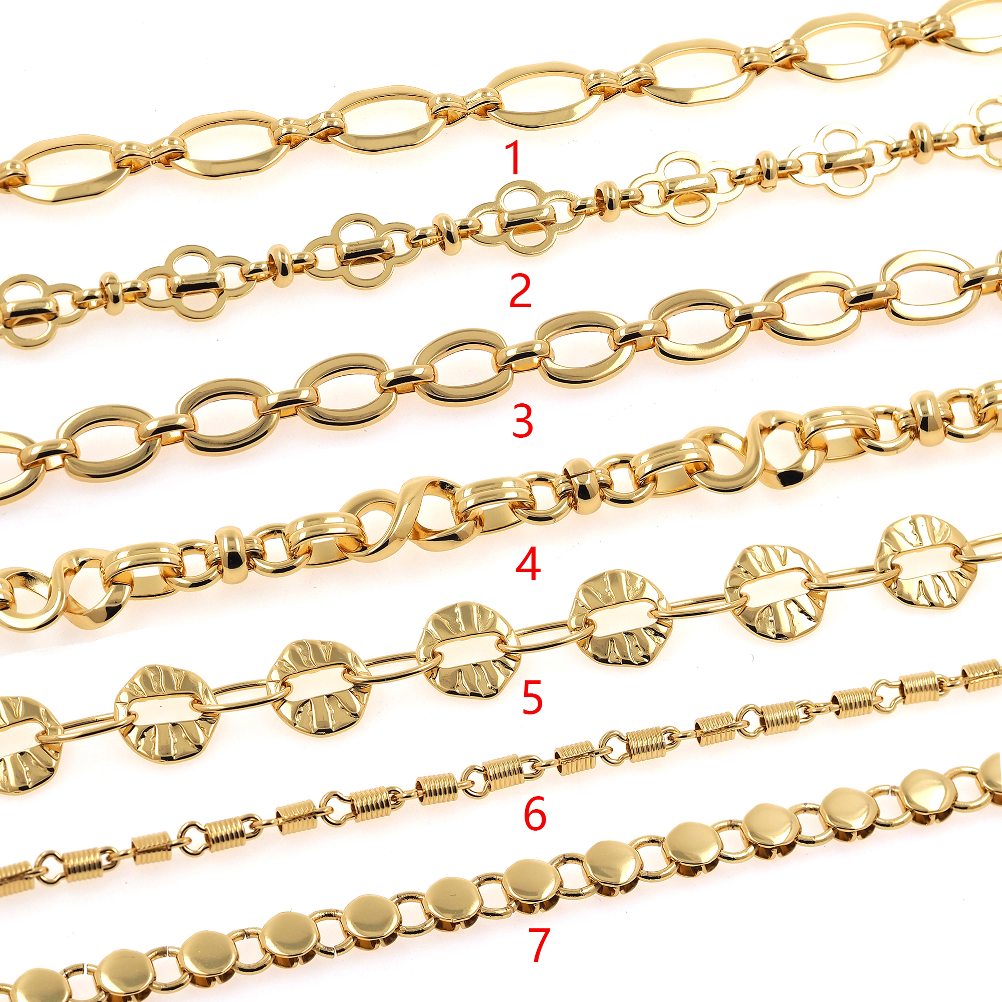 18K Gold Filled Cable Chain Necklace,Dainty Link Chain,Gold Paper Clip Chain Necklace for Women DIY Jewelry Making Supply